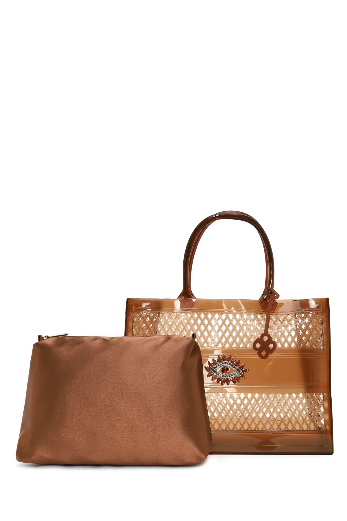 Kadın Bej Jelly Kol Çantası - Image 8