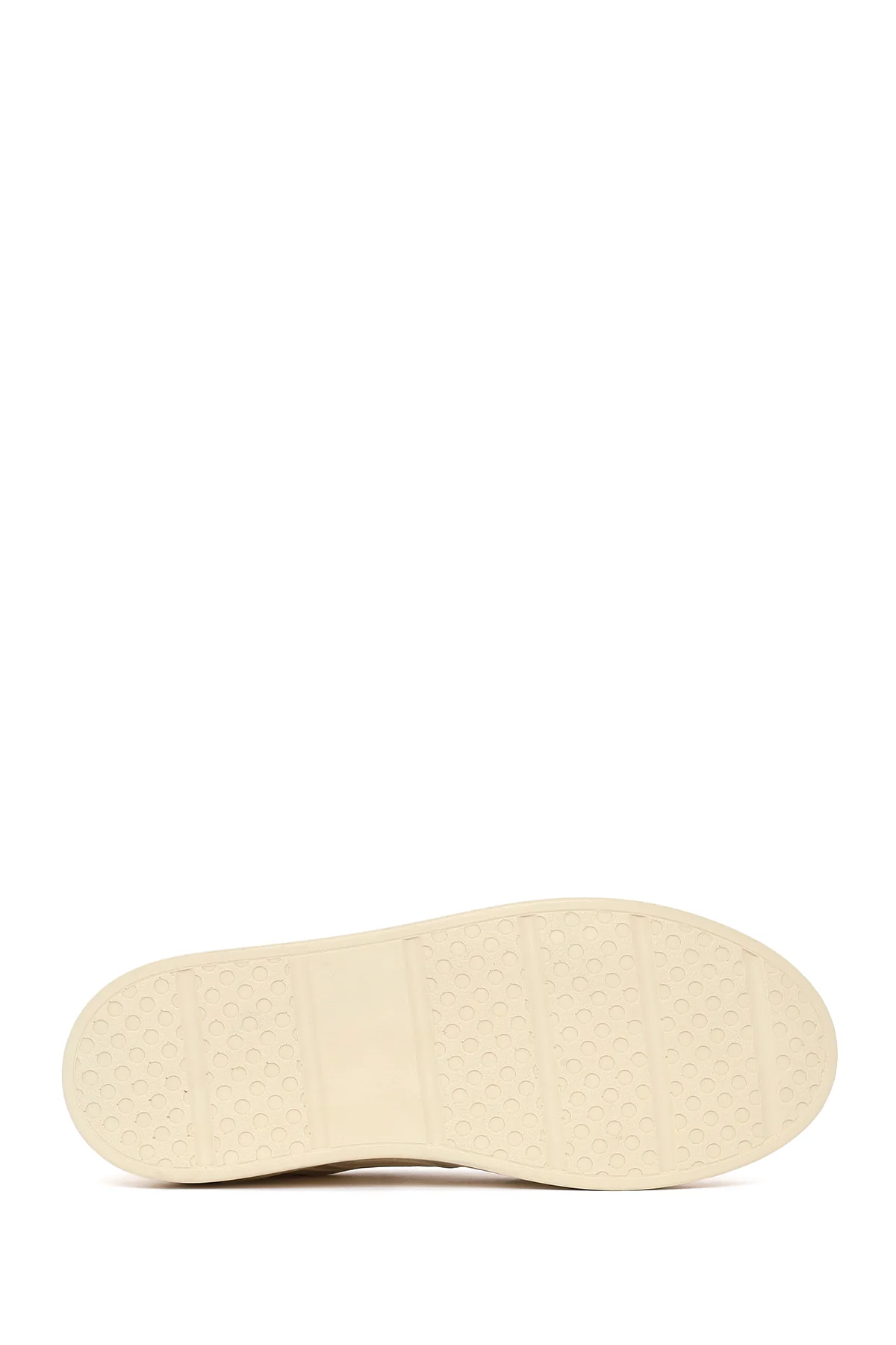 Kadın Bej Kalın Tabanlı Bağcıklı Sneaker - Image 6