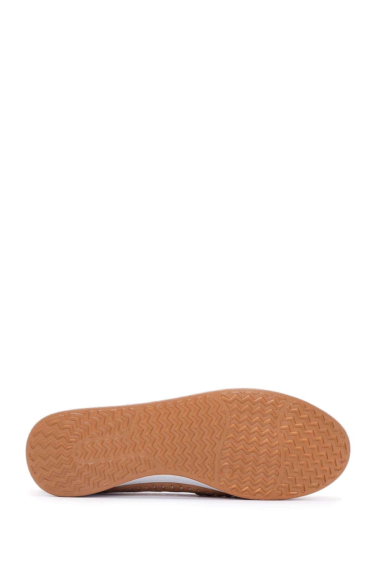 Kadın Bej Kalın Tabanlı Deri Comfort Loafer - Image 4