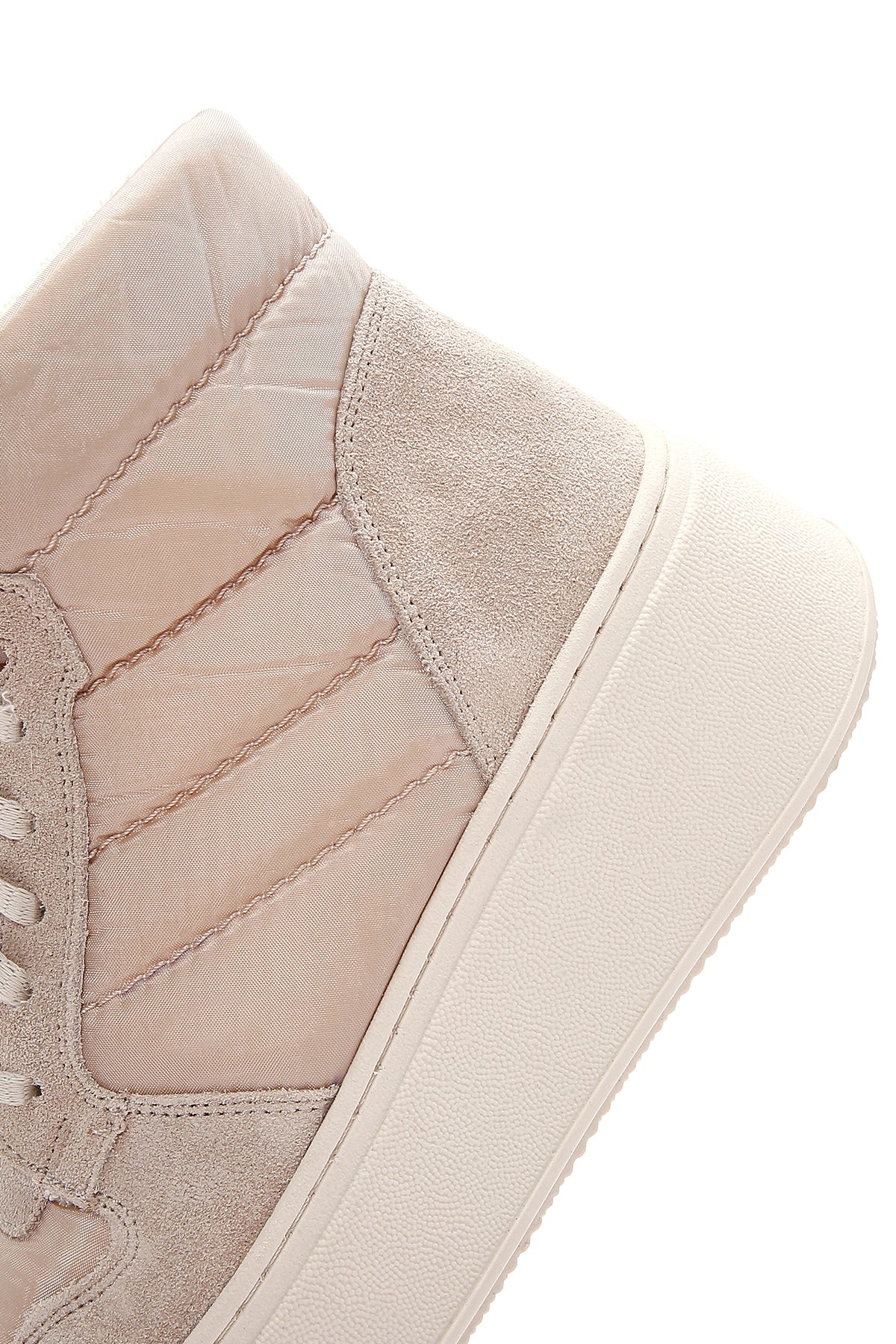 Kadın Bej Kalın Tabanlı Deri Sneaker Bot - Image 7