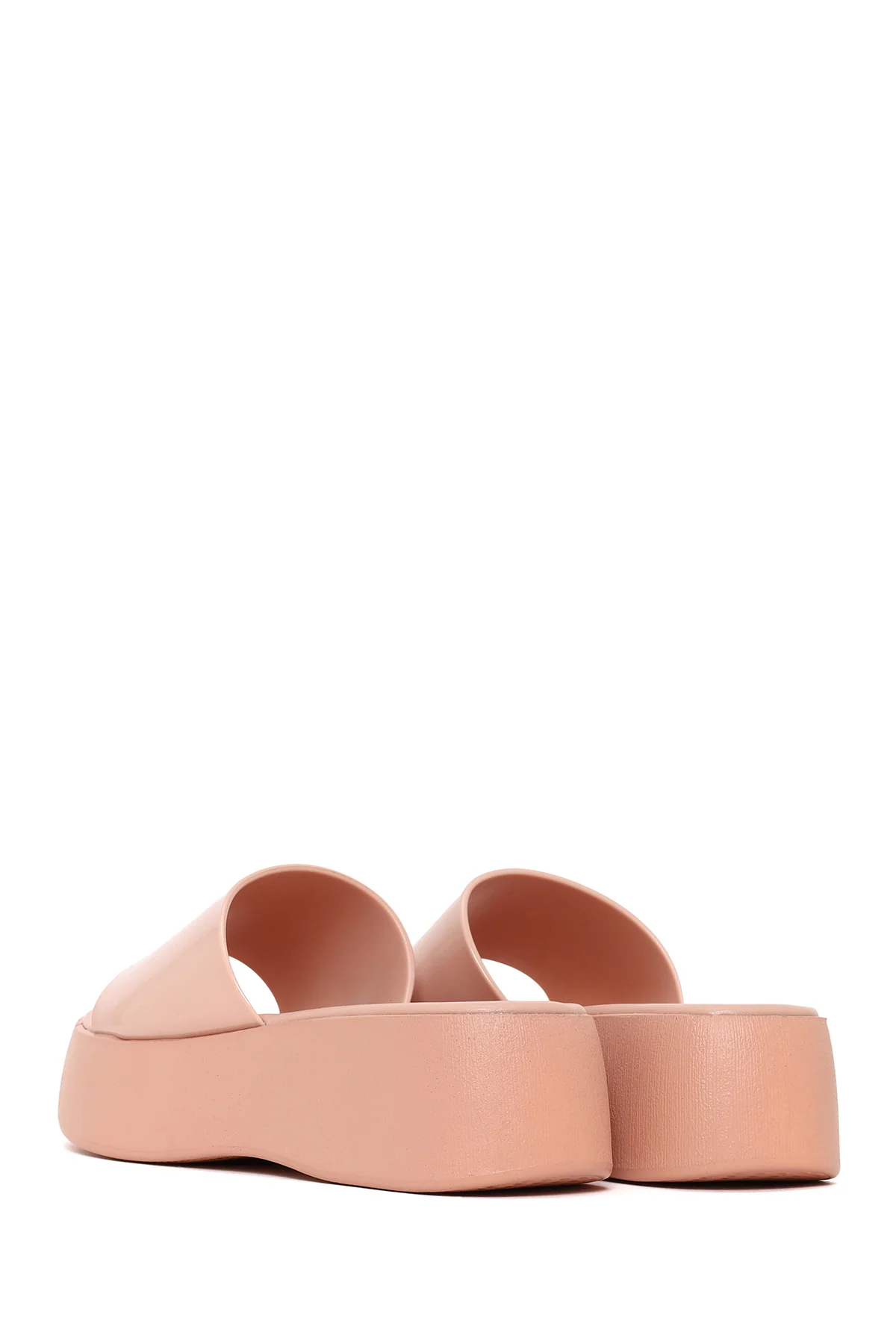 Kadın Bej Kalın Tabanlı Jelly Terlik - Image 6