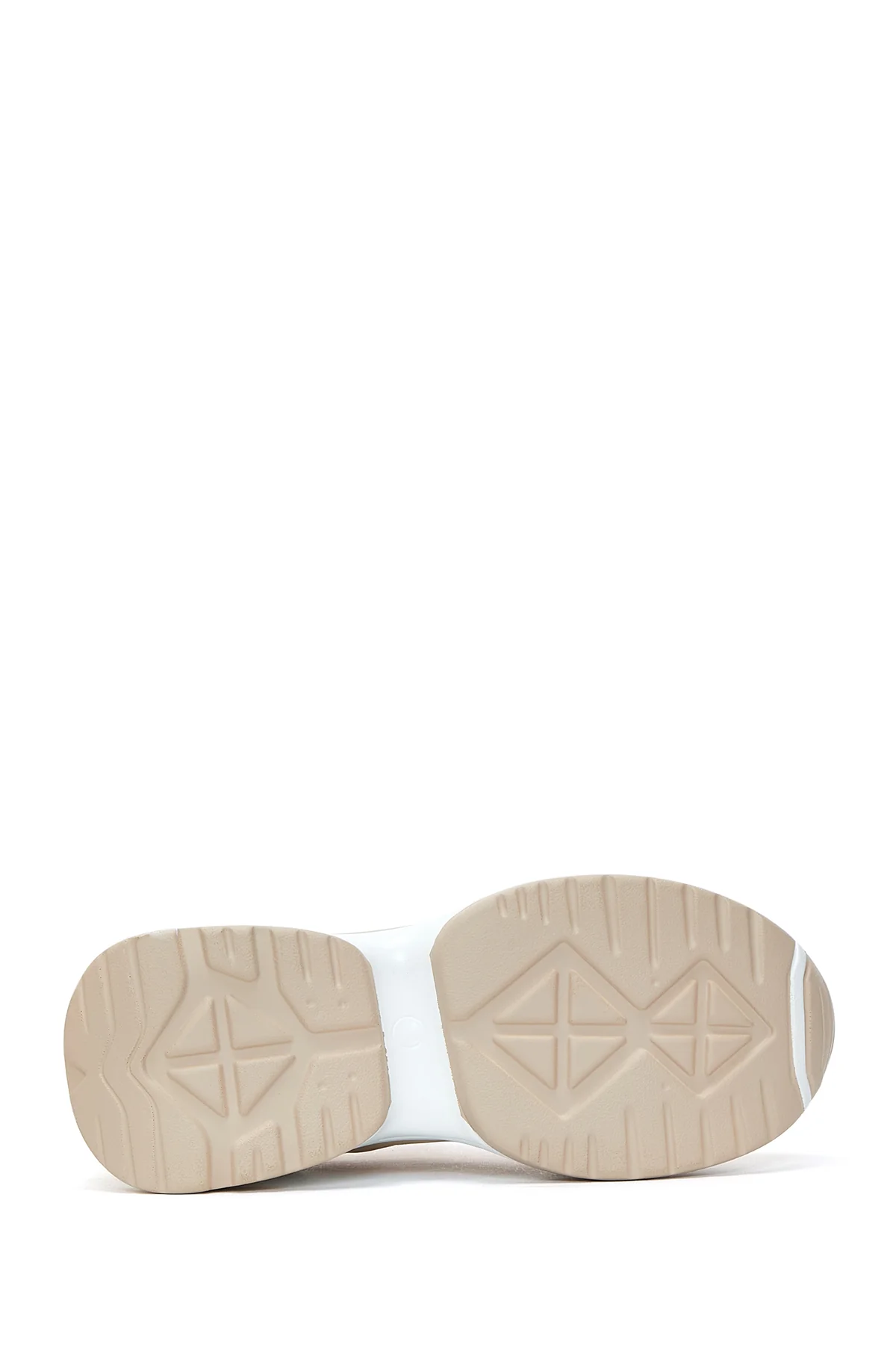 Kadın Bej Kalın Tabanlı Sneaker - Image 4