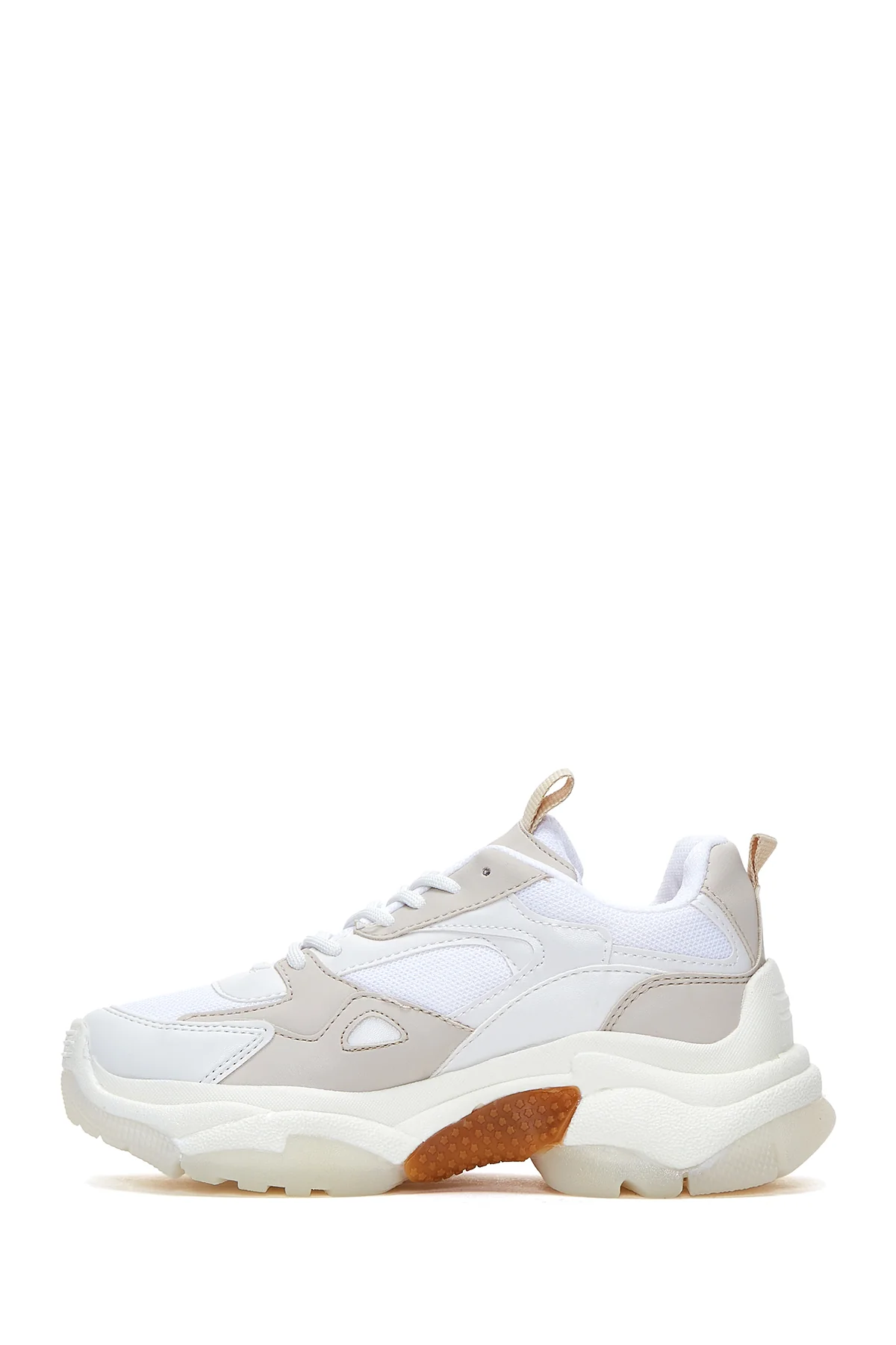 Kadın Bej Kalın Tabanlı Sneaker - Image 2