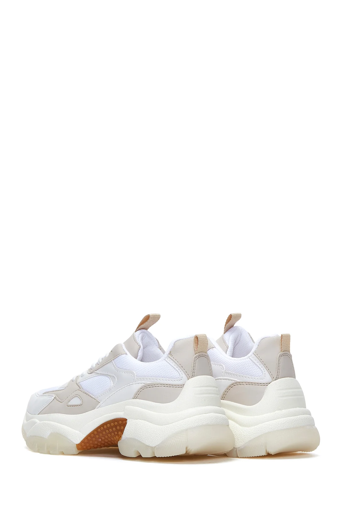 Kadın Bej Kalın Tabanlı Sneaker - Image 5