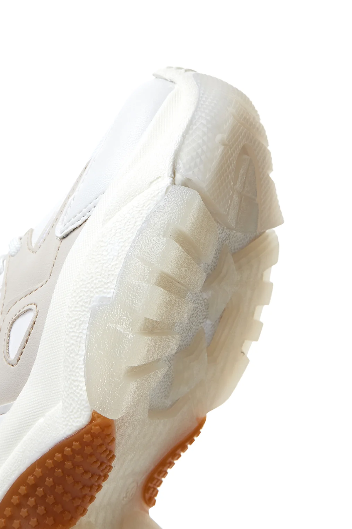 Kadın Bej Kalın Tabanlı Sneaker - Image 8