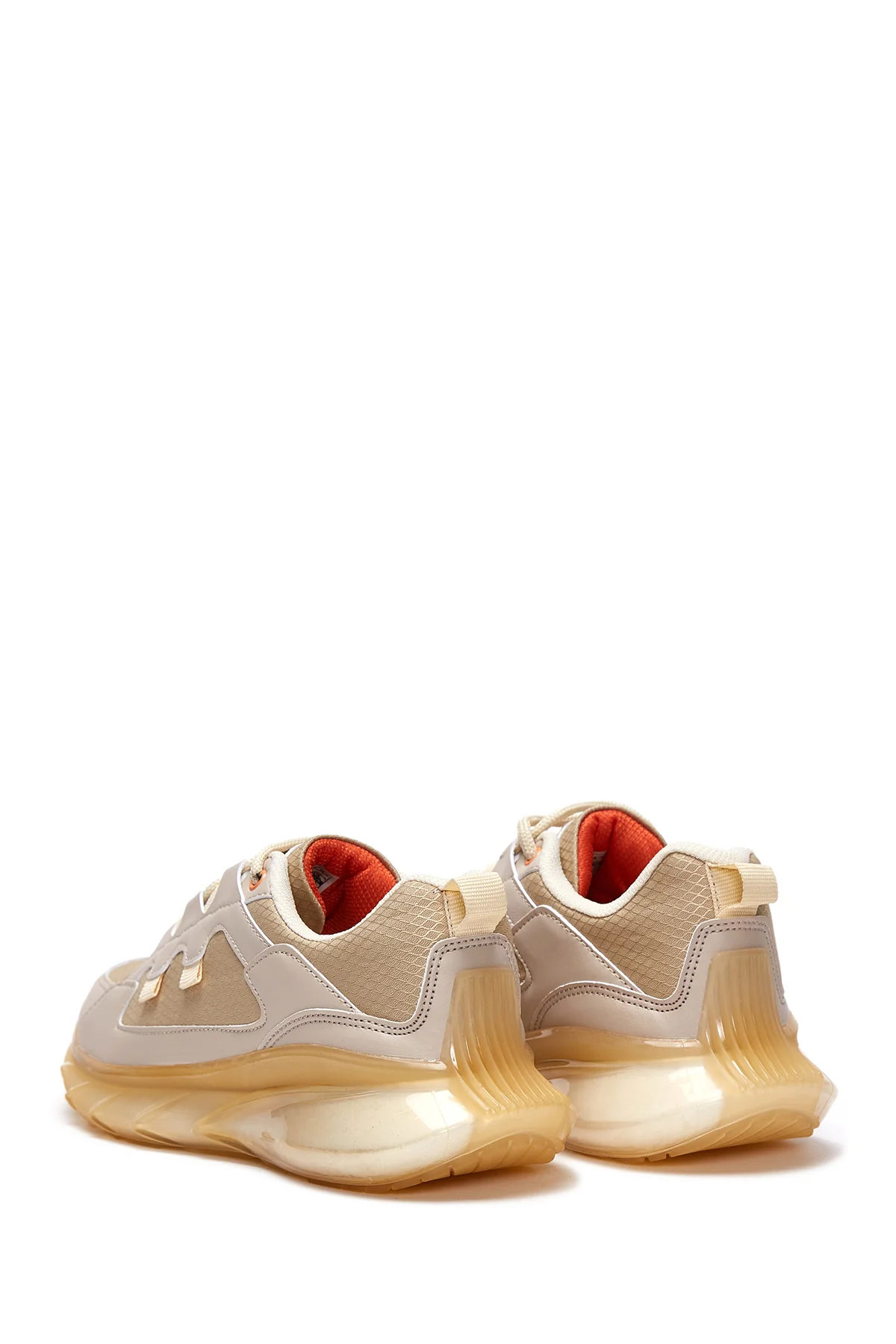 Kadın Bej Kalın Tabanlı Sneaker - Image 5