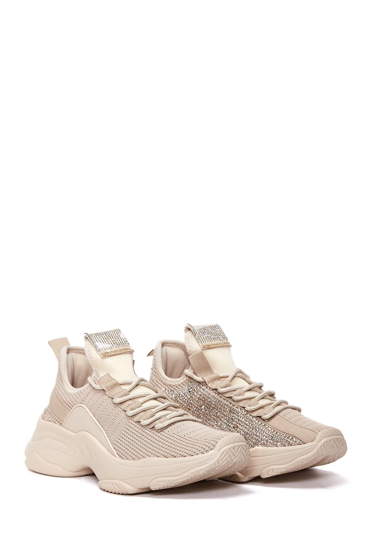 Kadın Bej Kalın Tabanlı Sneaker - Image 3