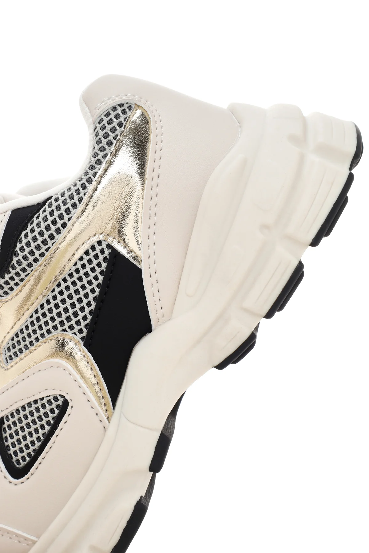 Kadın Bej Kalın Tabanlı Sneaker - Image 7