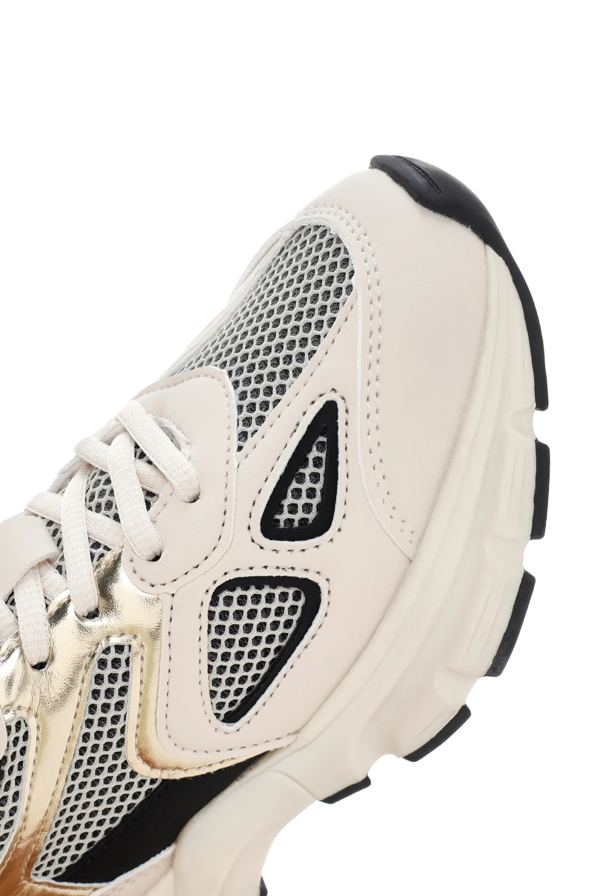 Kadın Bej Kalın Tabanlı Sneaker - Image 9