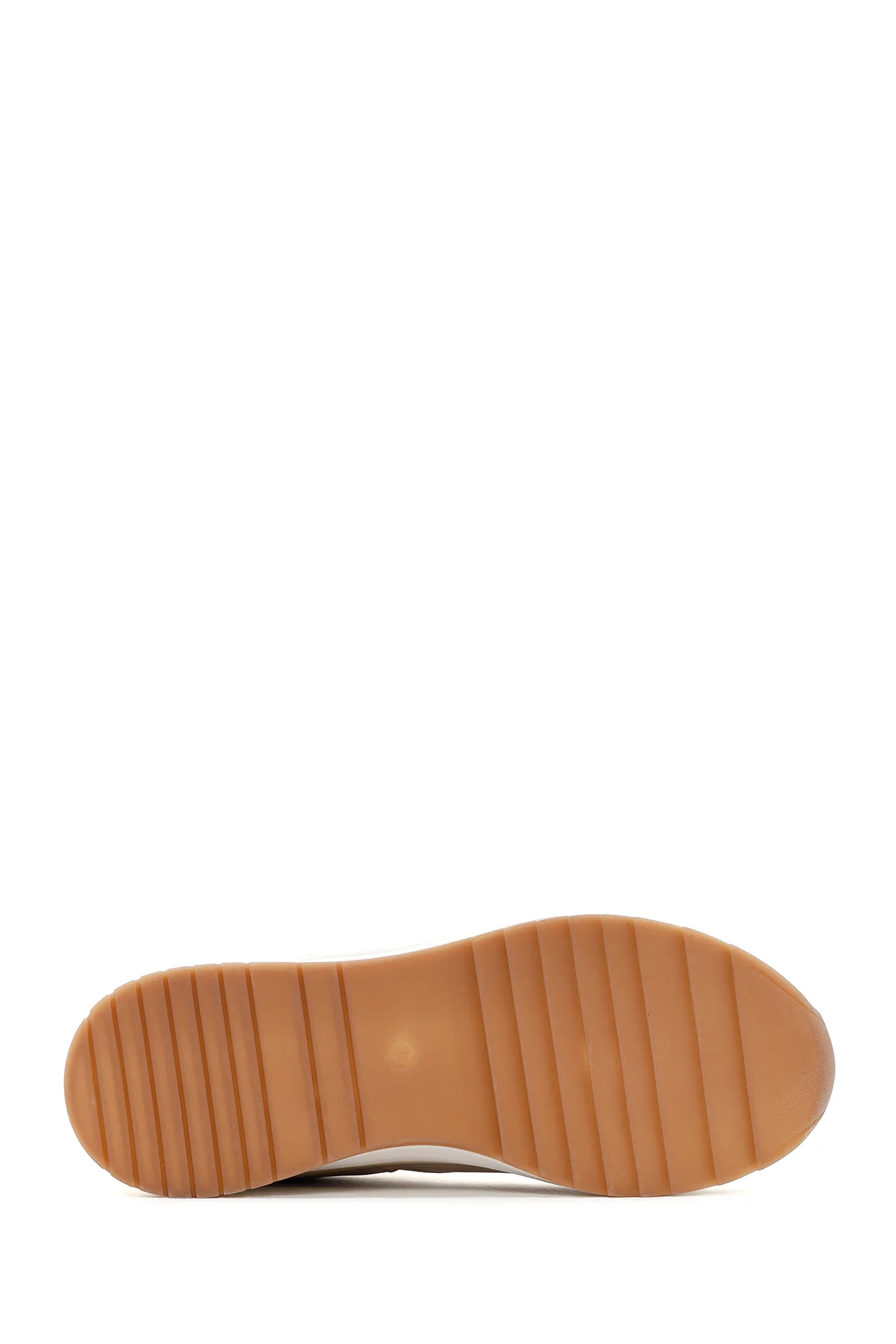 Kadın Bej Kalın Tabanlı Sneaker - Image 4