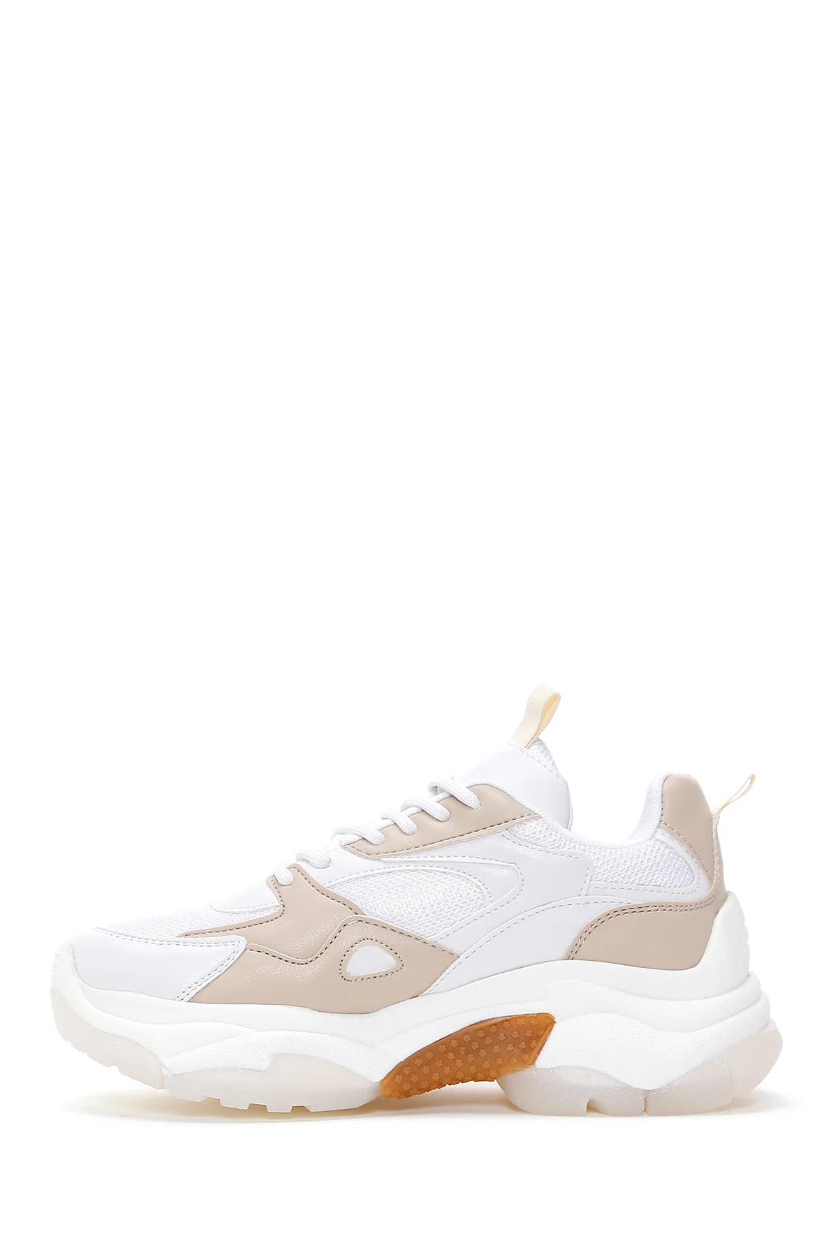 Kadın Bej Kalın Tabanlı Sneaker - Image 2