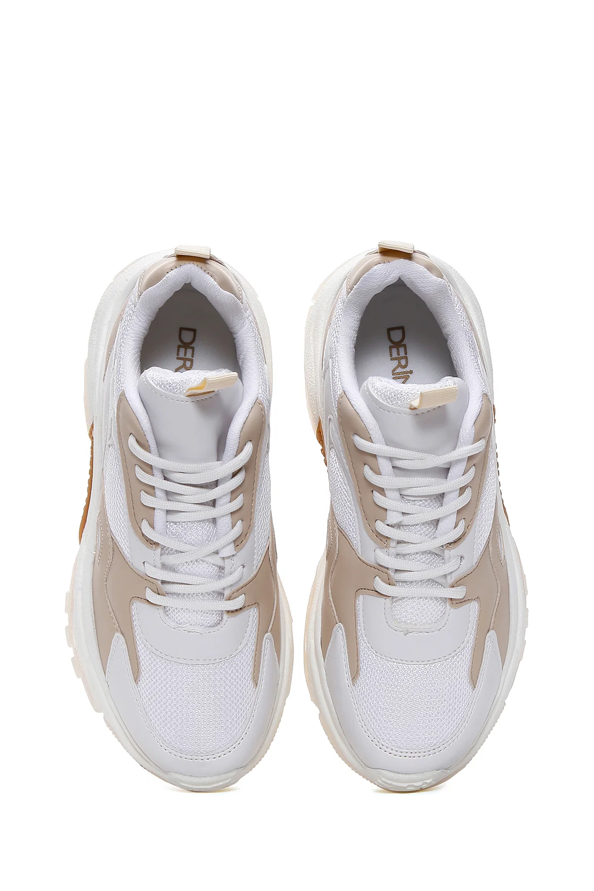 Kadın Bej Kalın Tabanlı Sneaker - Image 6