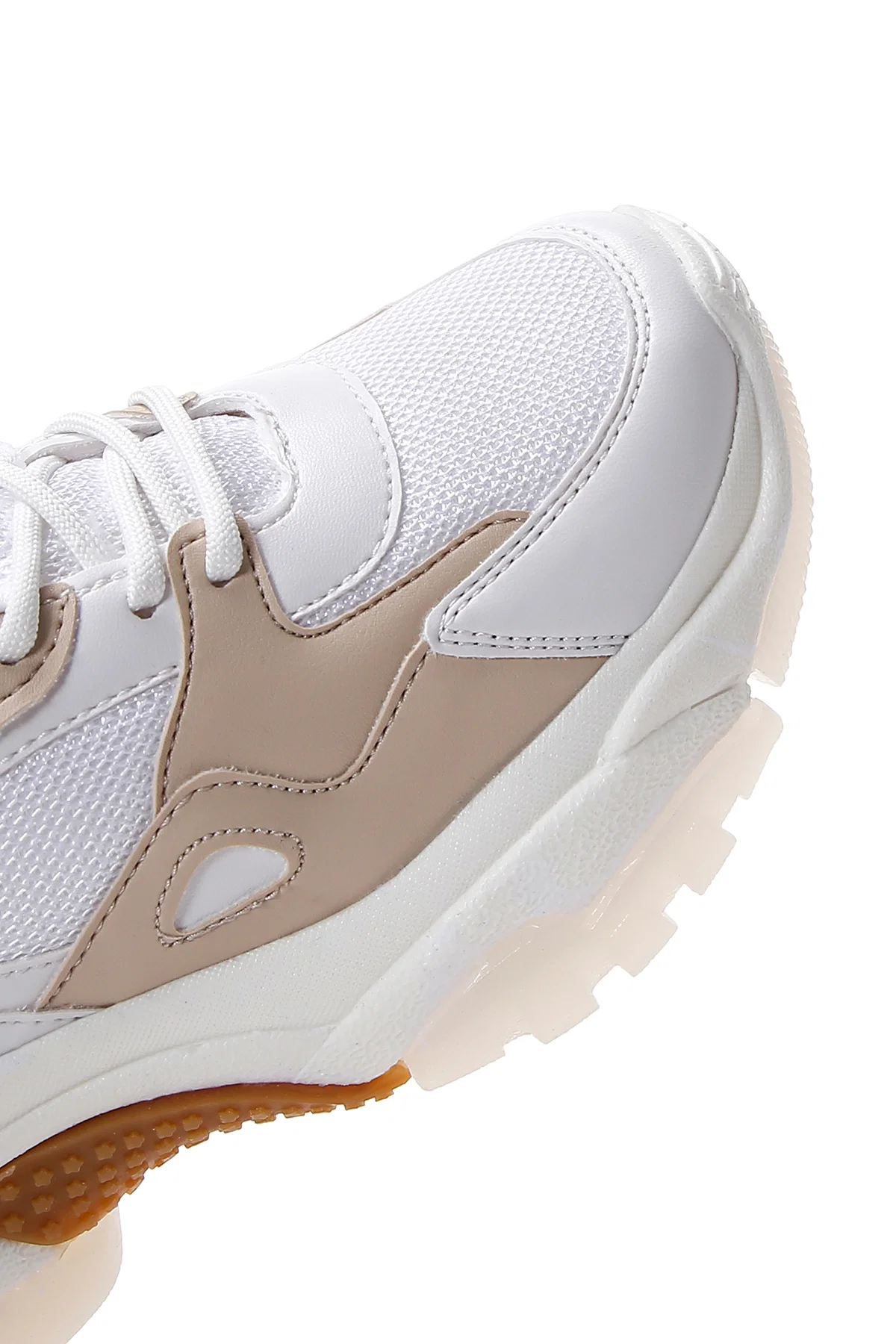 Kadın Bej Kalın Tabanlı Sneaker - Image 9