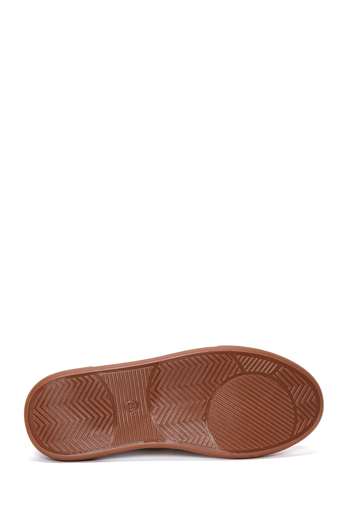 Kadın Bej Kalın Tabanlı Sneaker - Image 4