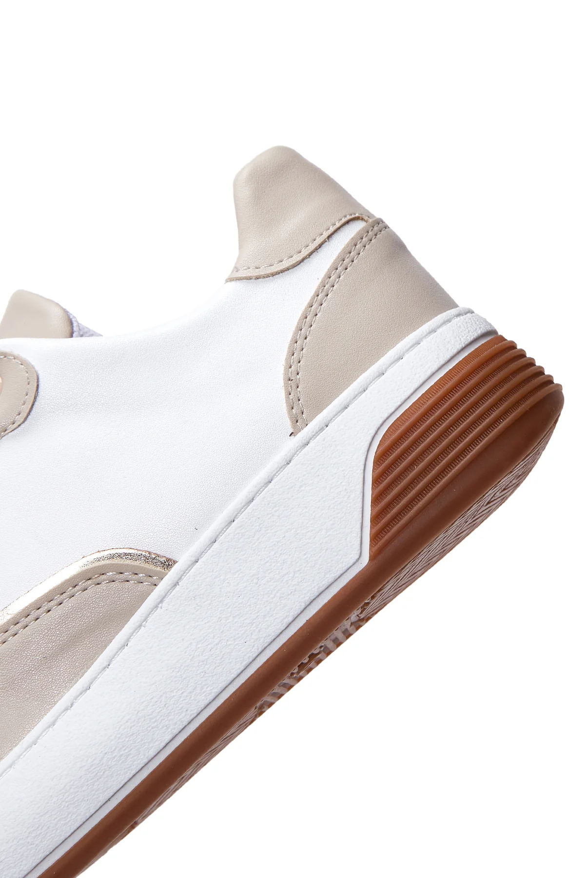 Kadın Bej Kalın Tabanlı Sneaker - Image 7