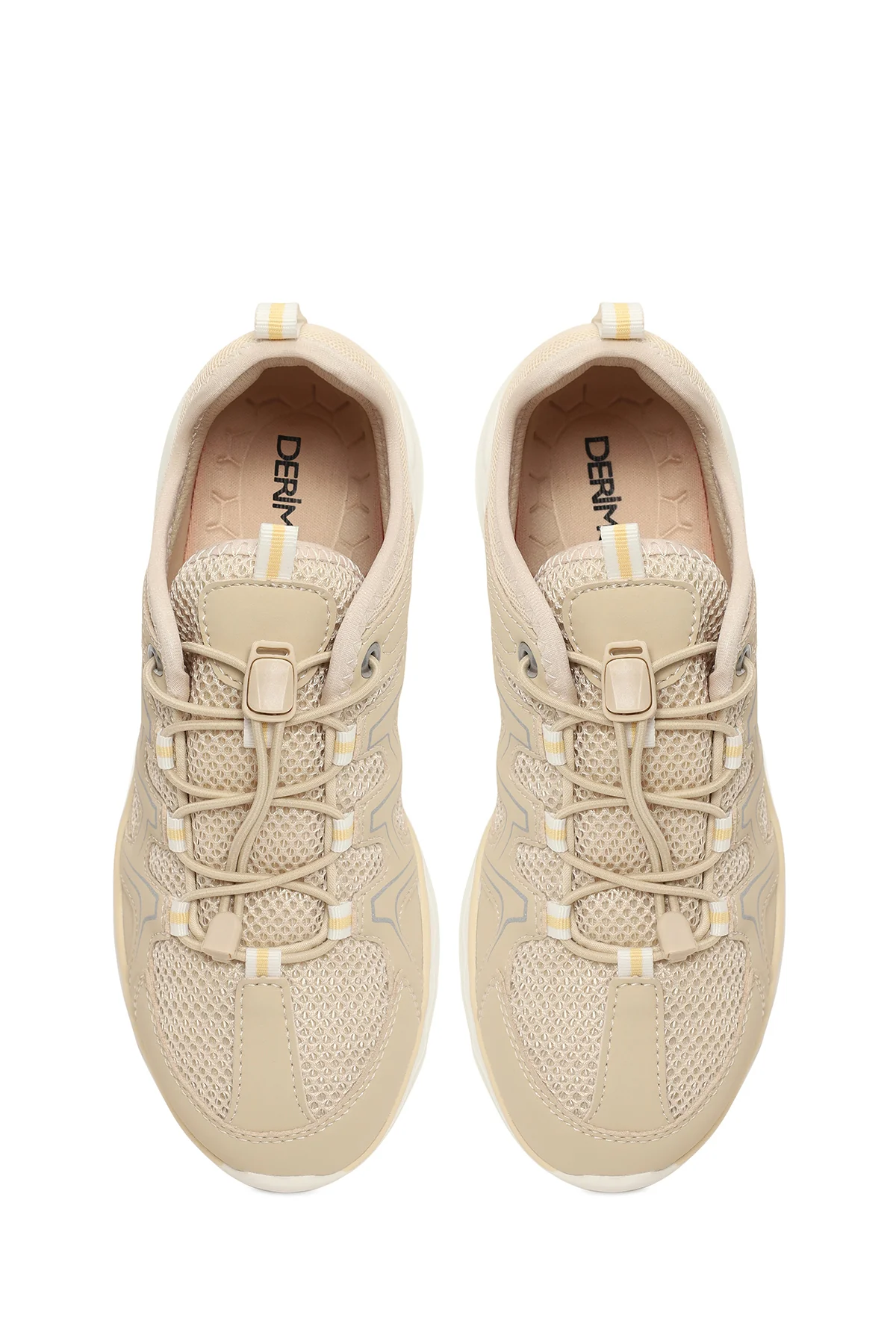 Kadın Bej Kalın Tabanlı Sneaker - Image 4