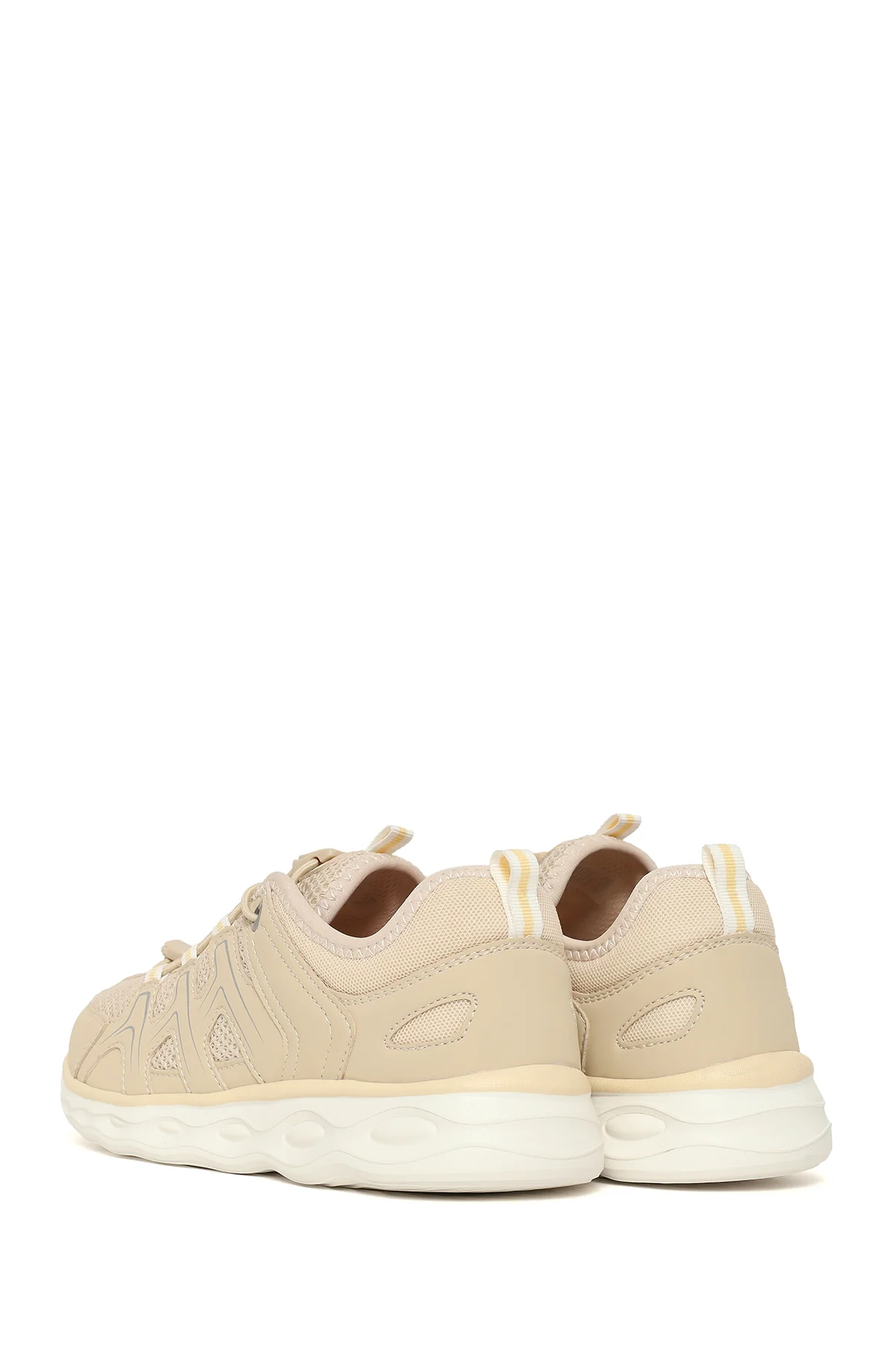Kadın Bej Kalın Tabanlı Sneaker - Image 6