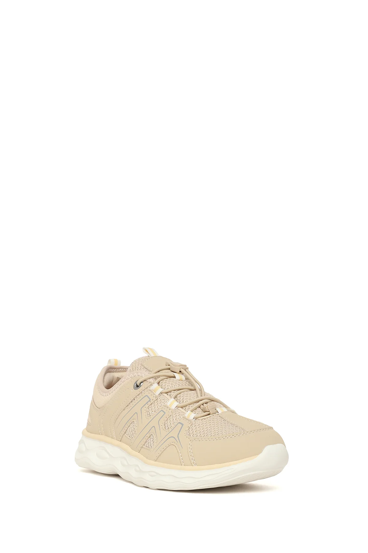 Kadın Bej Kalın Tabanlı Sneaker - Image 7