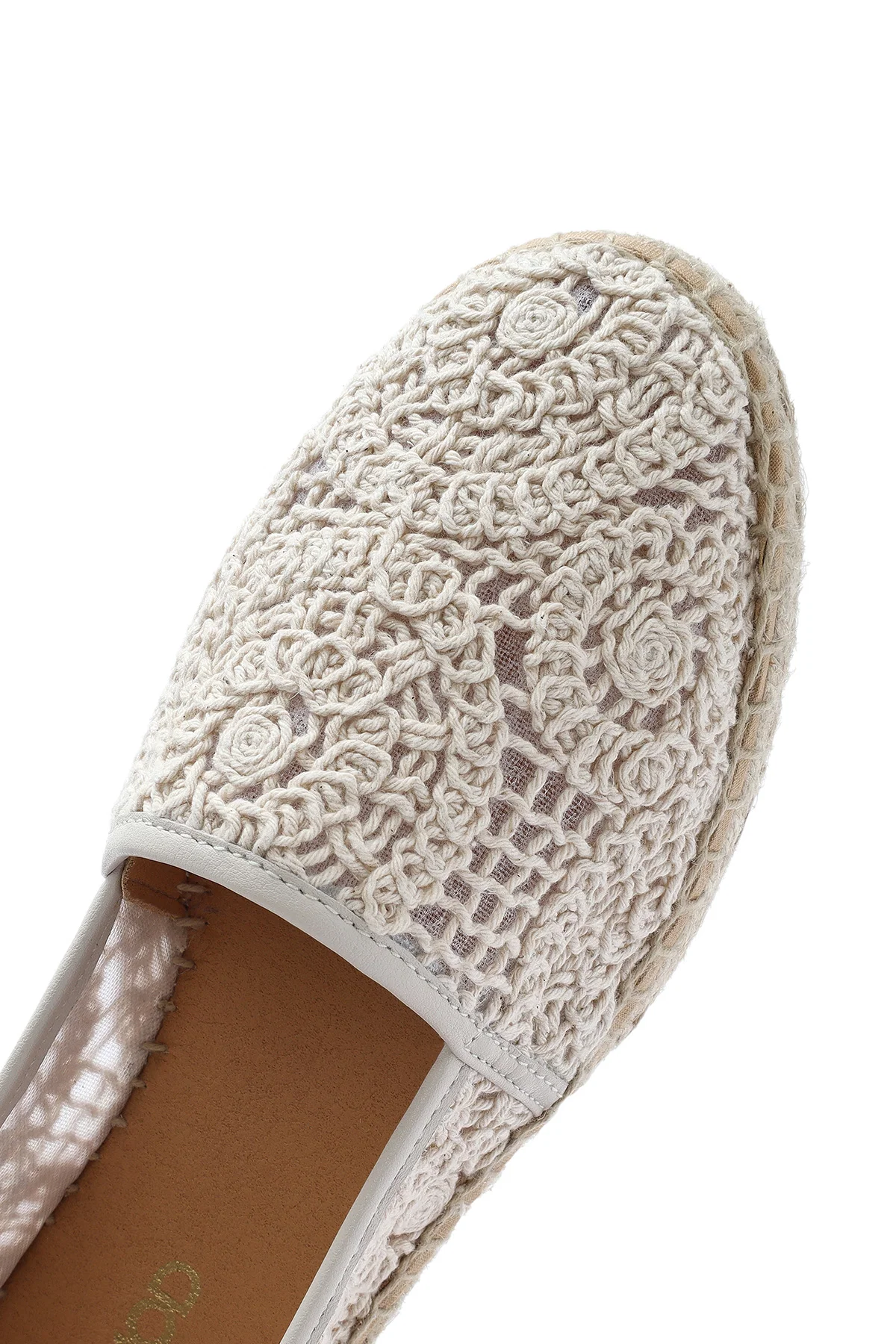 Kadın Bej Kumaş Espadril - Image 8