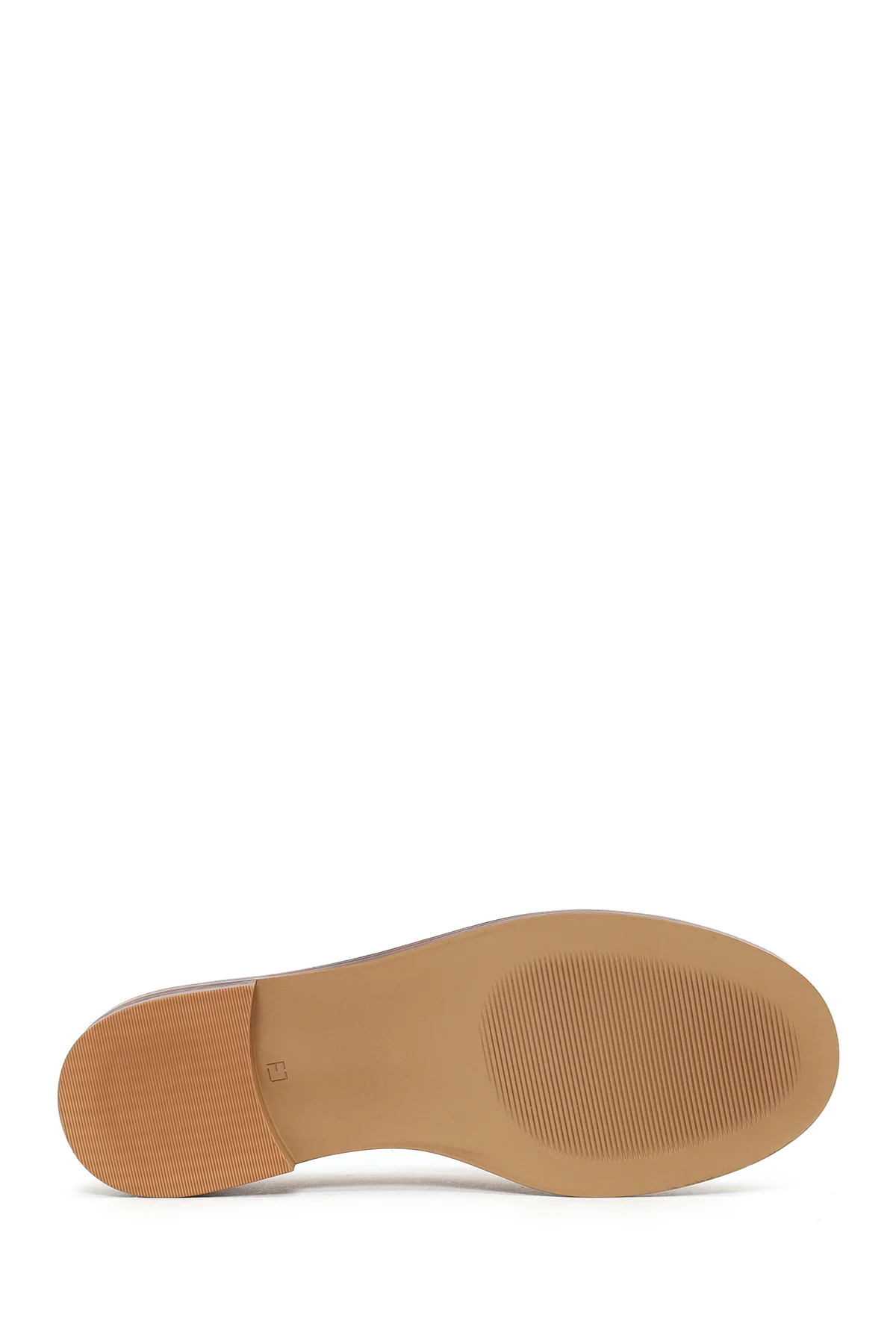 Kadın Bej Püsküllü Süet Deri Loafer - Image 5