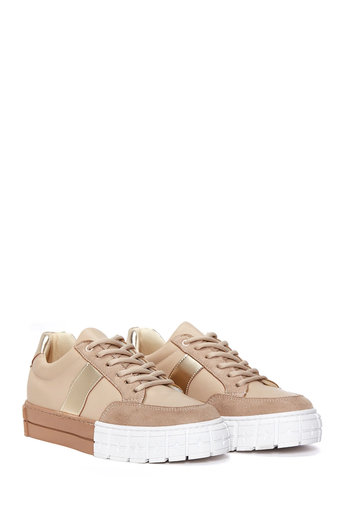 Kadın Bej Sneaker - Image 3