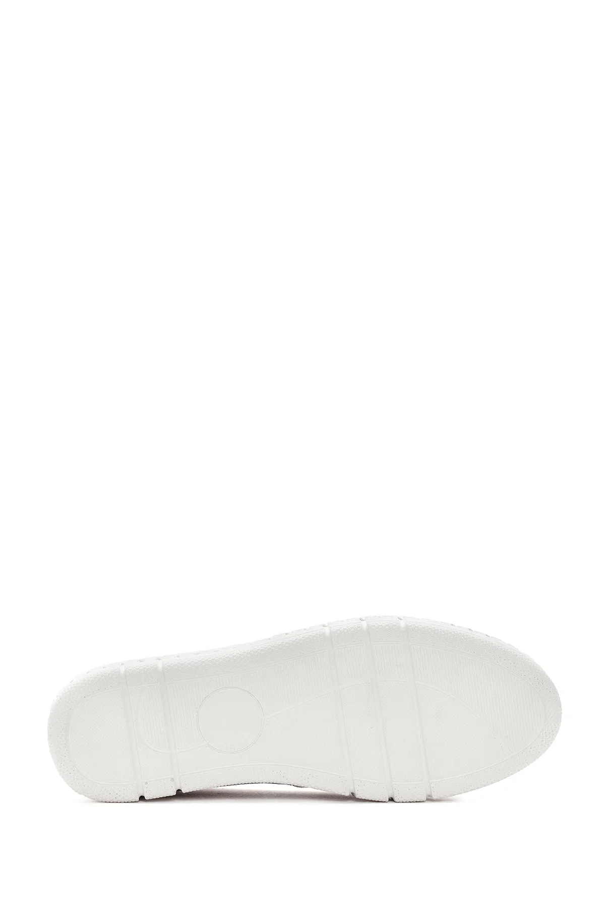 Kadın Bej Süet Deri Comfort Loafer - Image 4