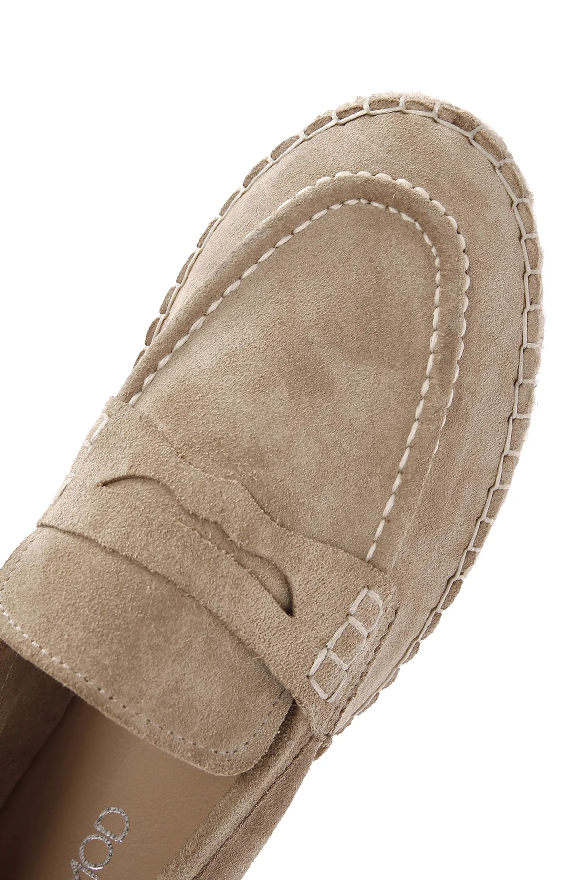Kadın Bej Süet Deri Espadril - Image 10