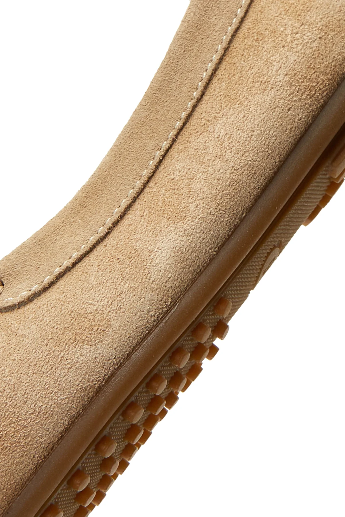 Kadın Bej Süet Deri Loafer - Image 8