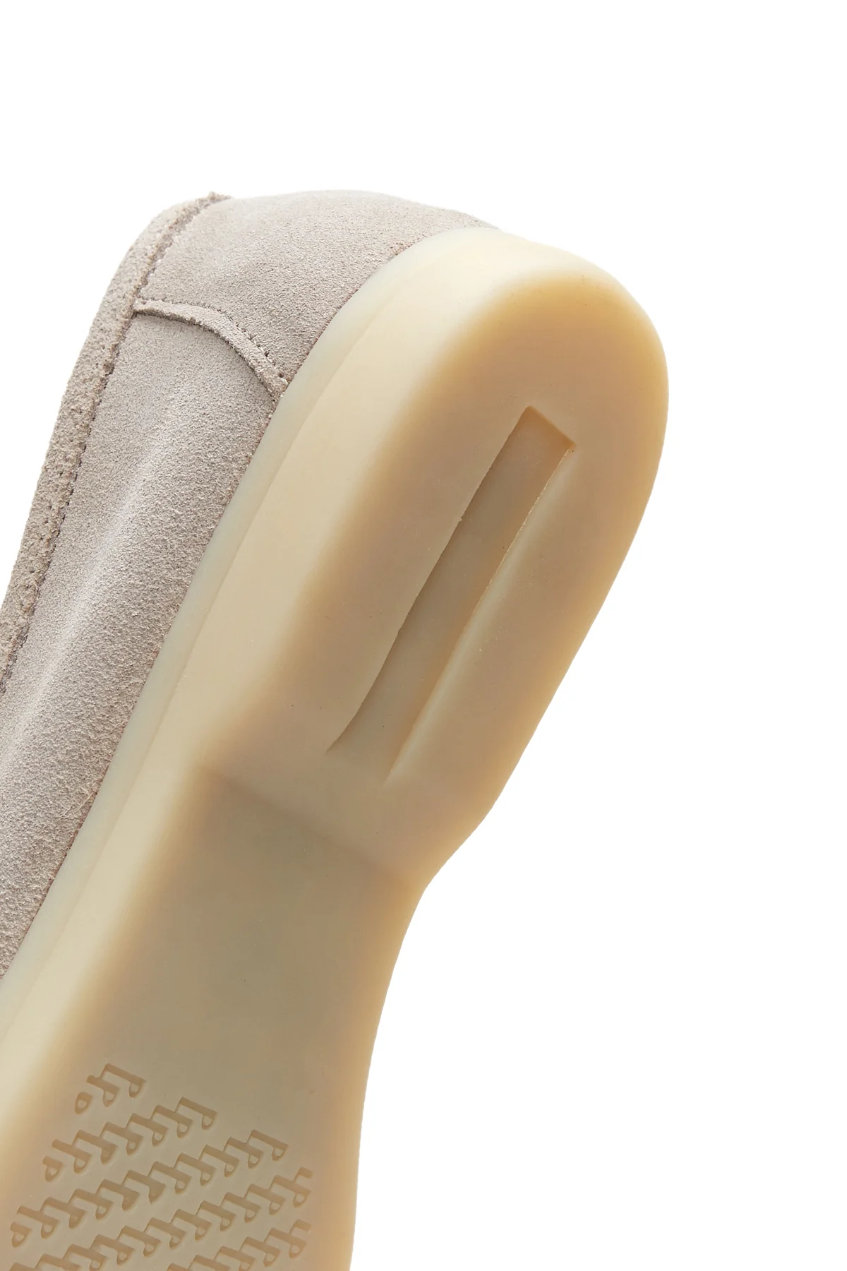 Kadın Bej Süet Deri Maskülen Loafer - Image 8