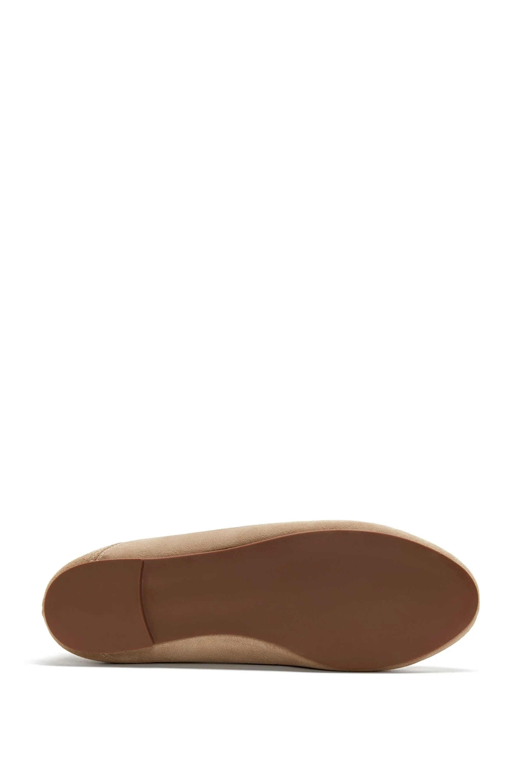 Kadın Bej Süet Deri Maskülen Loafer - Image 3