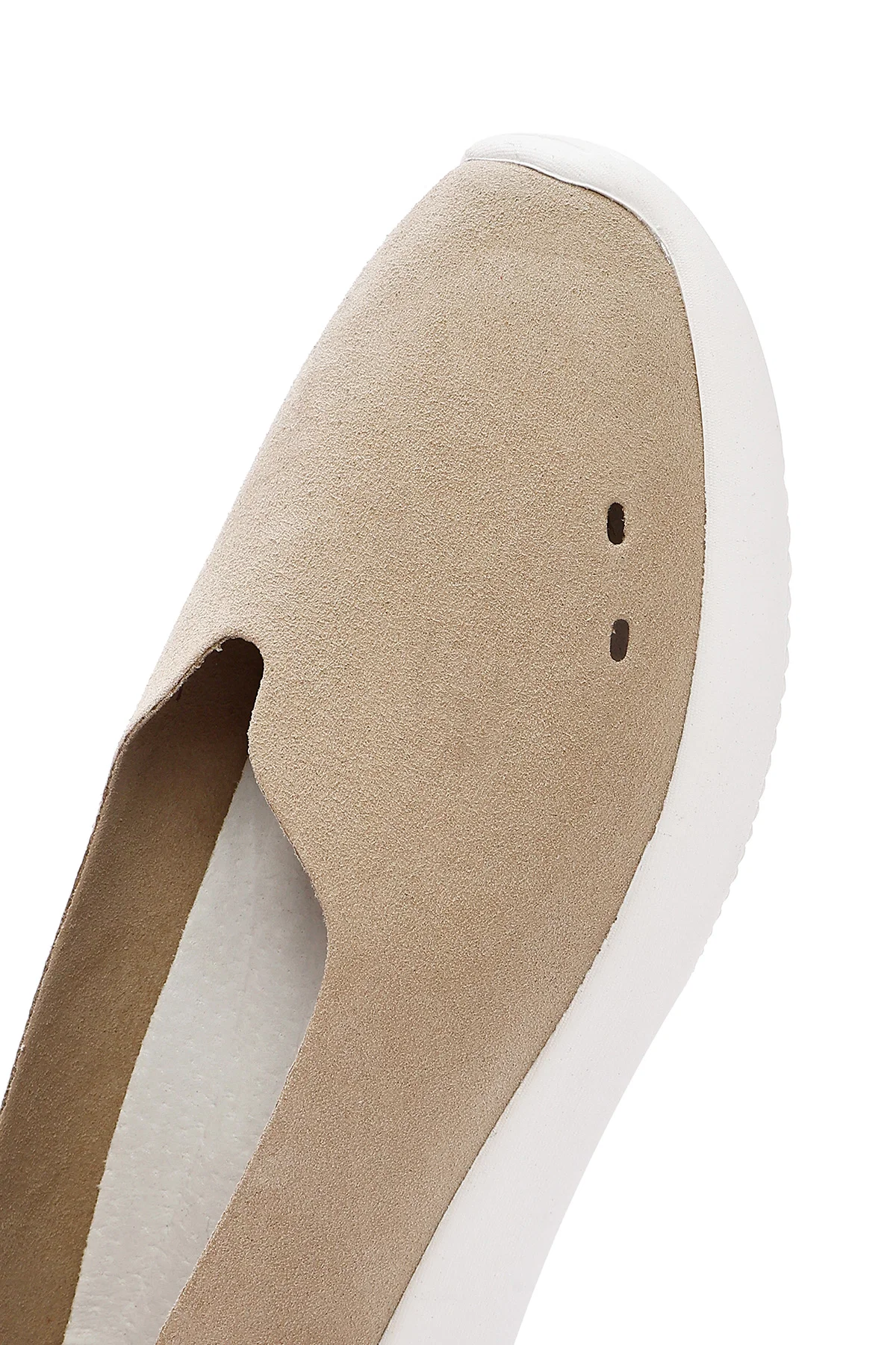 Kadın Bej Süet Espadril - Image 8