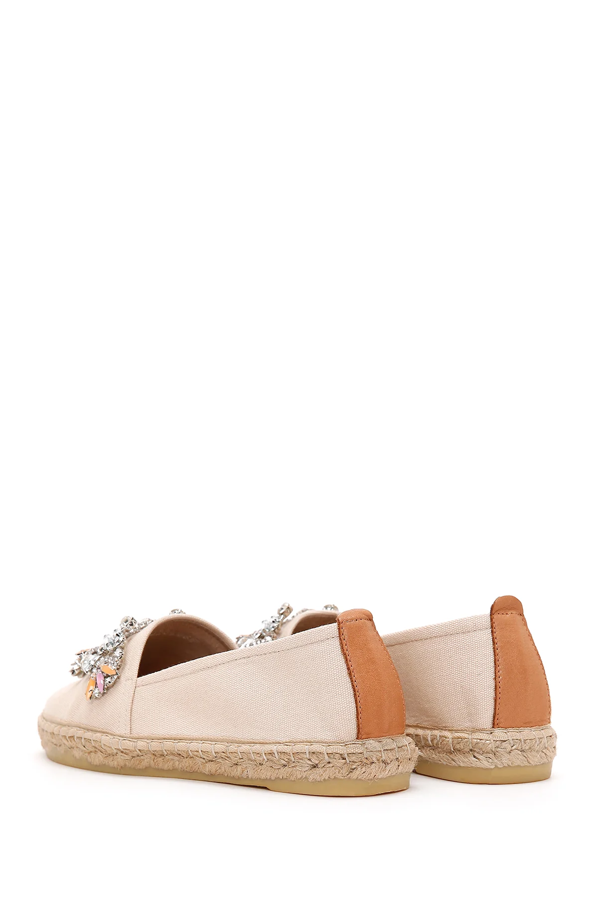 Kadın Bej Taşlı Espadril - Image 5