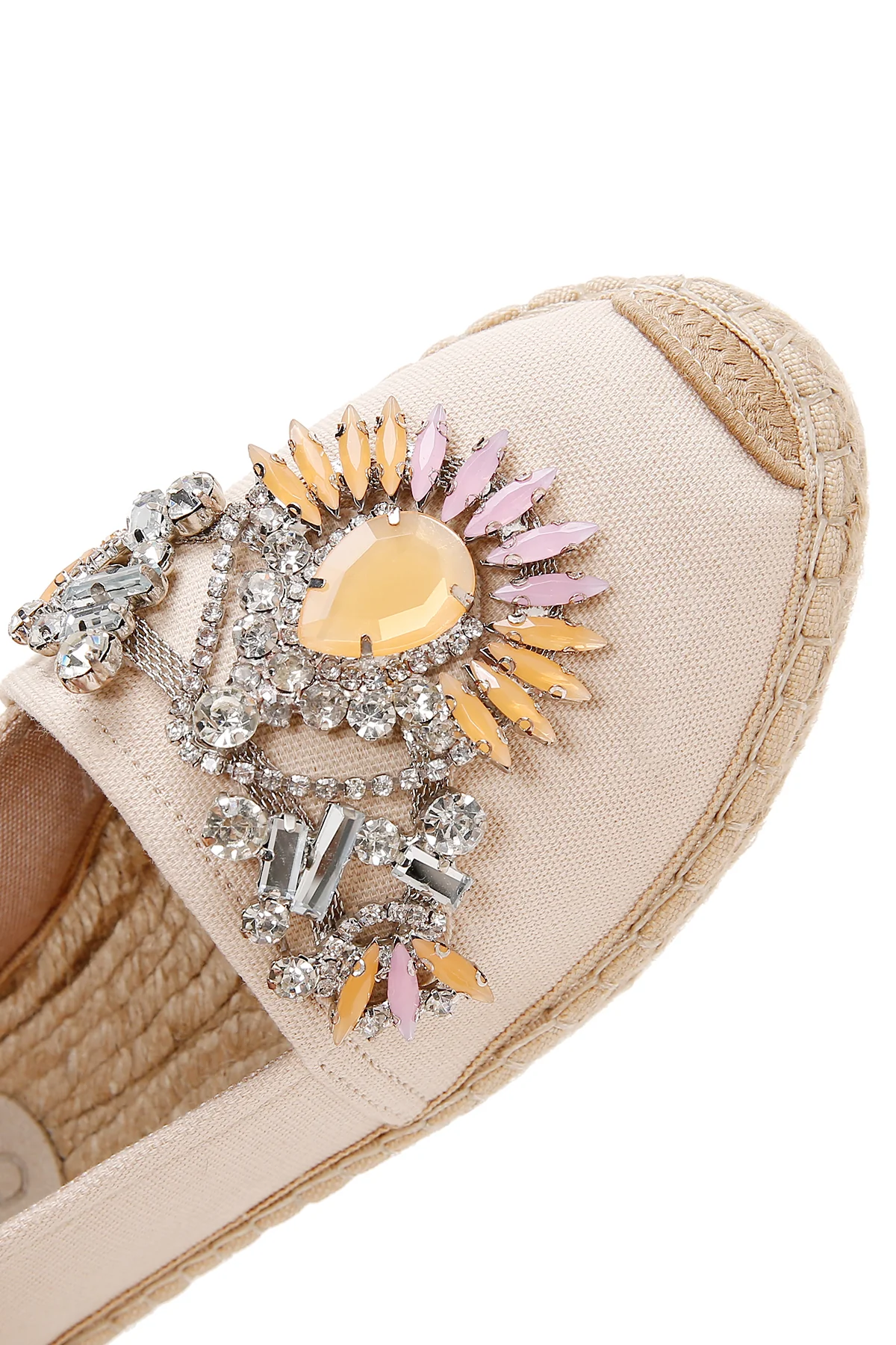Kadın Bej Taşlı Espadril - Image 8