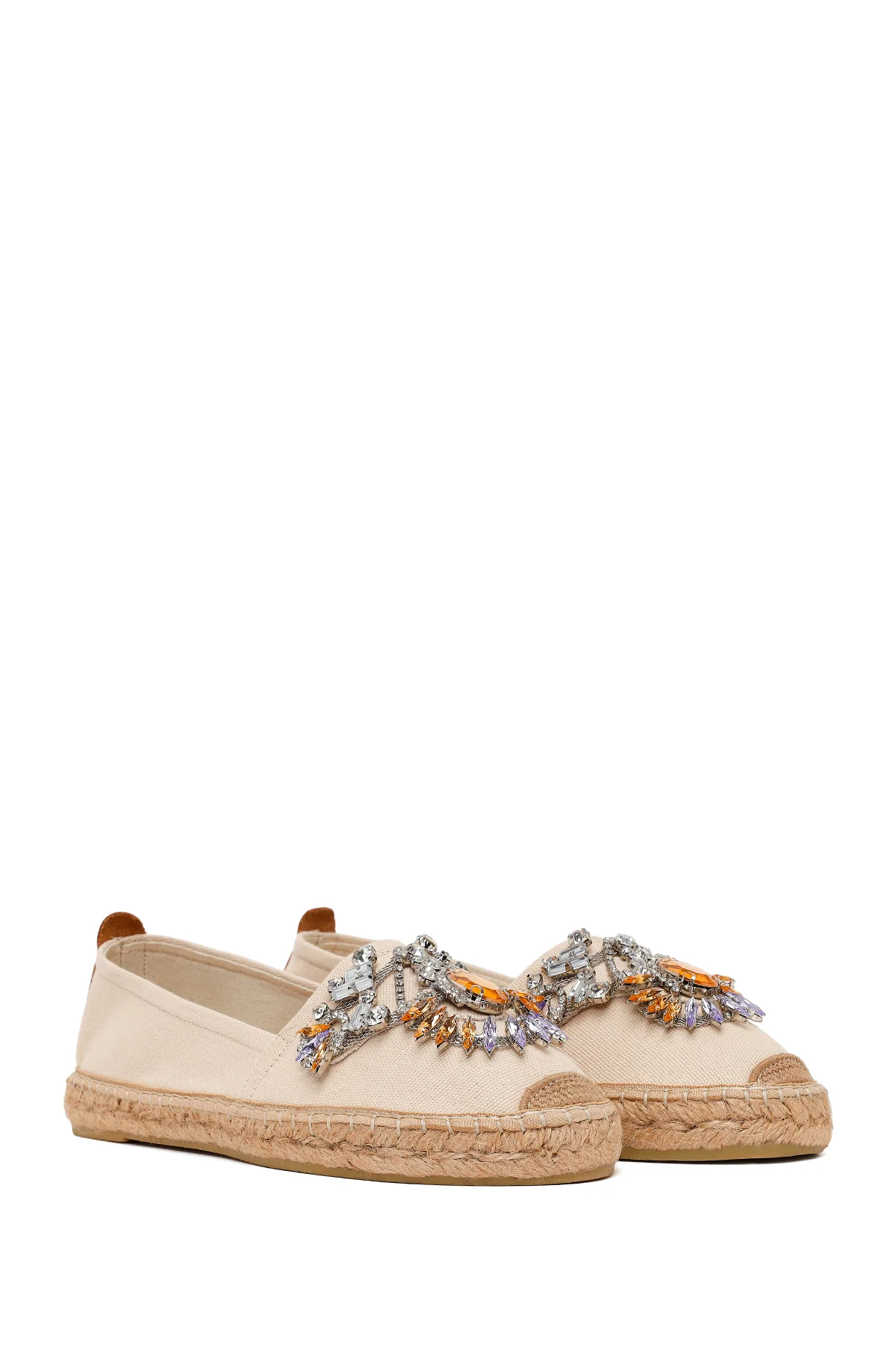 Kadın Bej Taşlı Espadril - Image 2