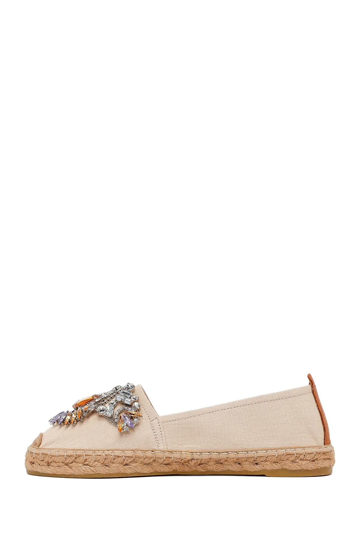 Kadın Bej Taşlı Espadril - Image 3