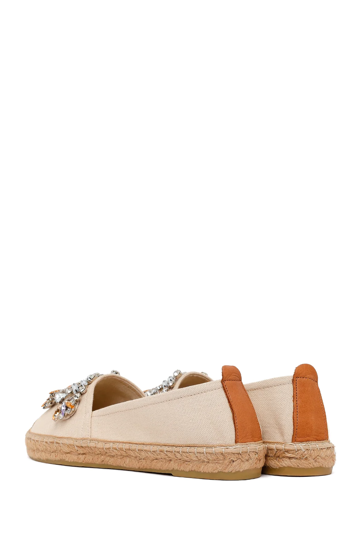 Kadın Bej Taşlı Espadril - Image 6