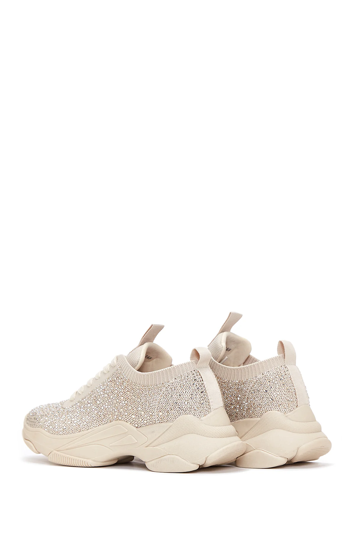Kadın Bej Taşlı Kalın Tabanlı Sneaker - Image 5