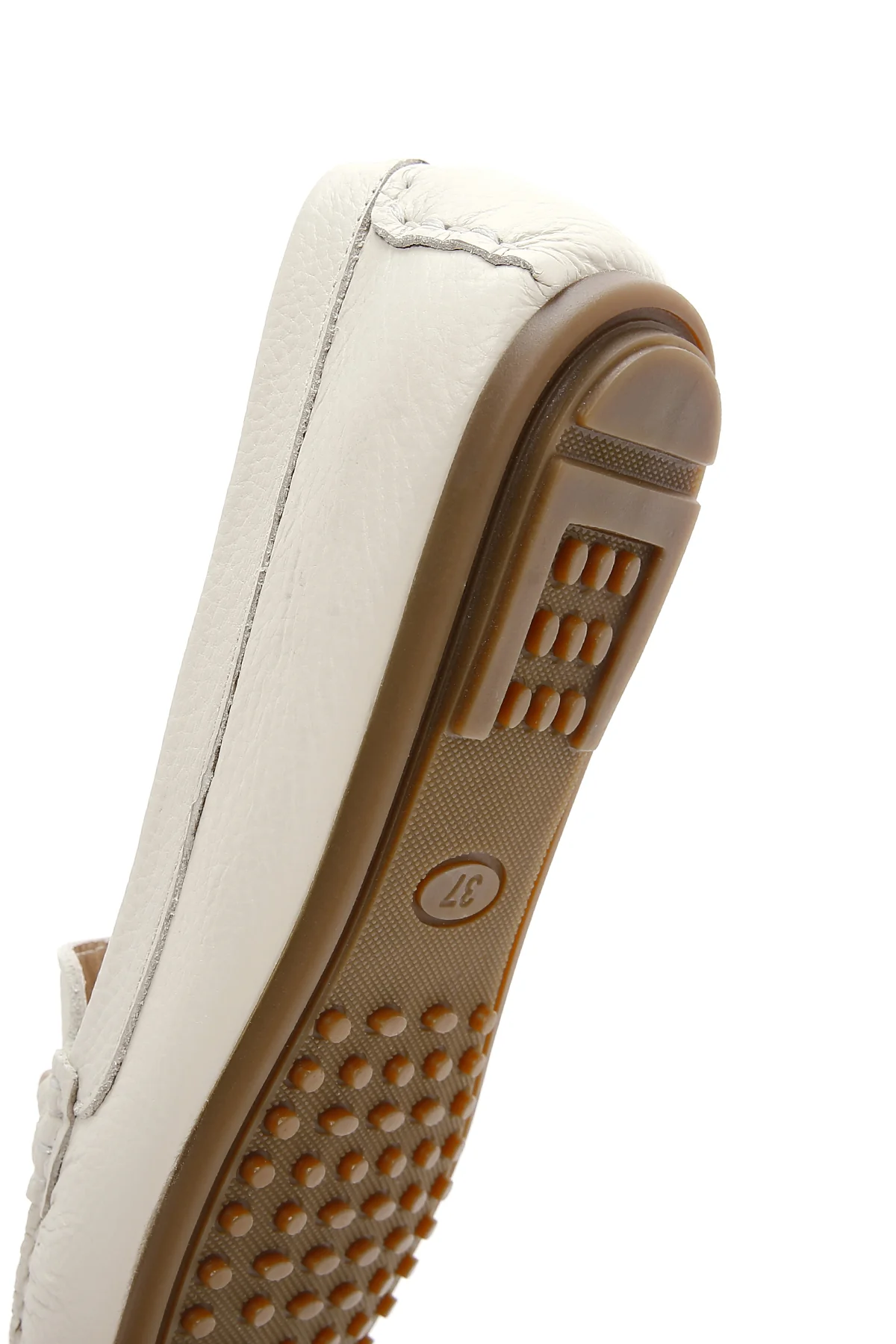 Kadın Bej Toka Detaylı Deri Casual Loafer - Image 8