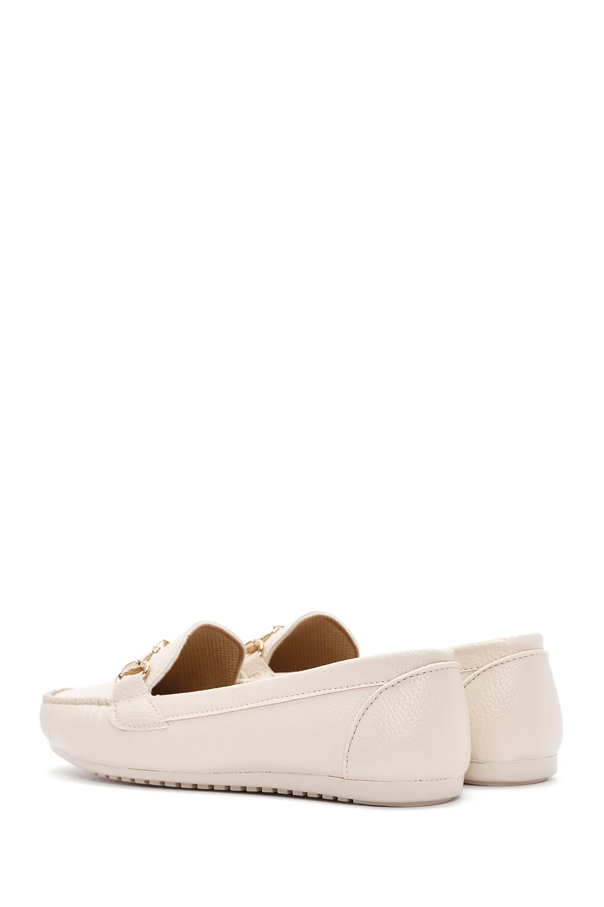 Kadın Bej Toka Detaylı Loafer - Image 5