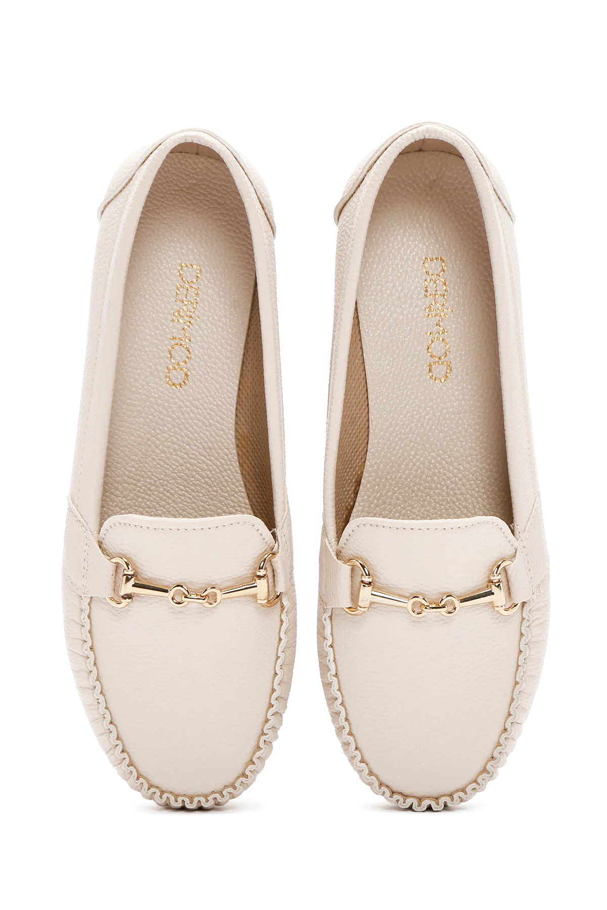 Kadın Bej Toka Detaylı Loafer - Image 7