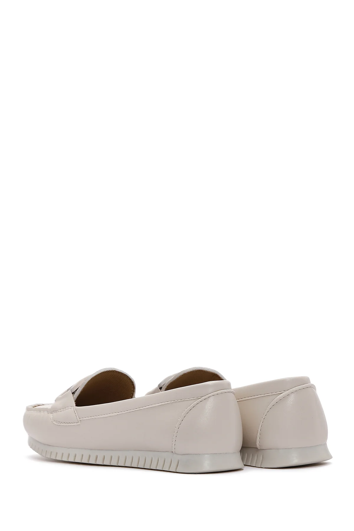 Kadın Bej Toka Detaylı Loafer - Image 5