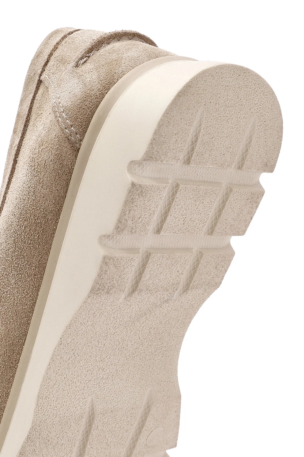 Kadın Bej Toka Detaylı Süet Deri Comfort Loafer - Image 10