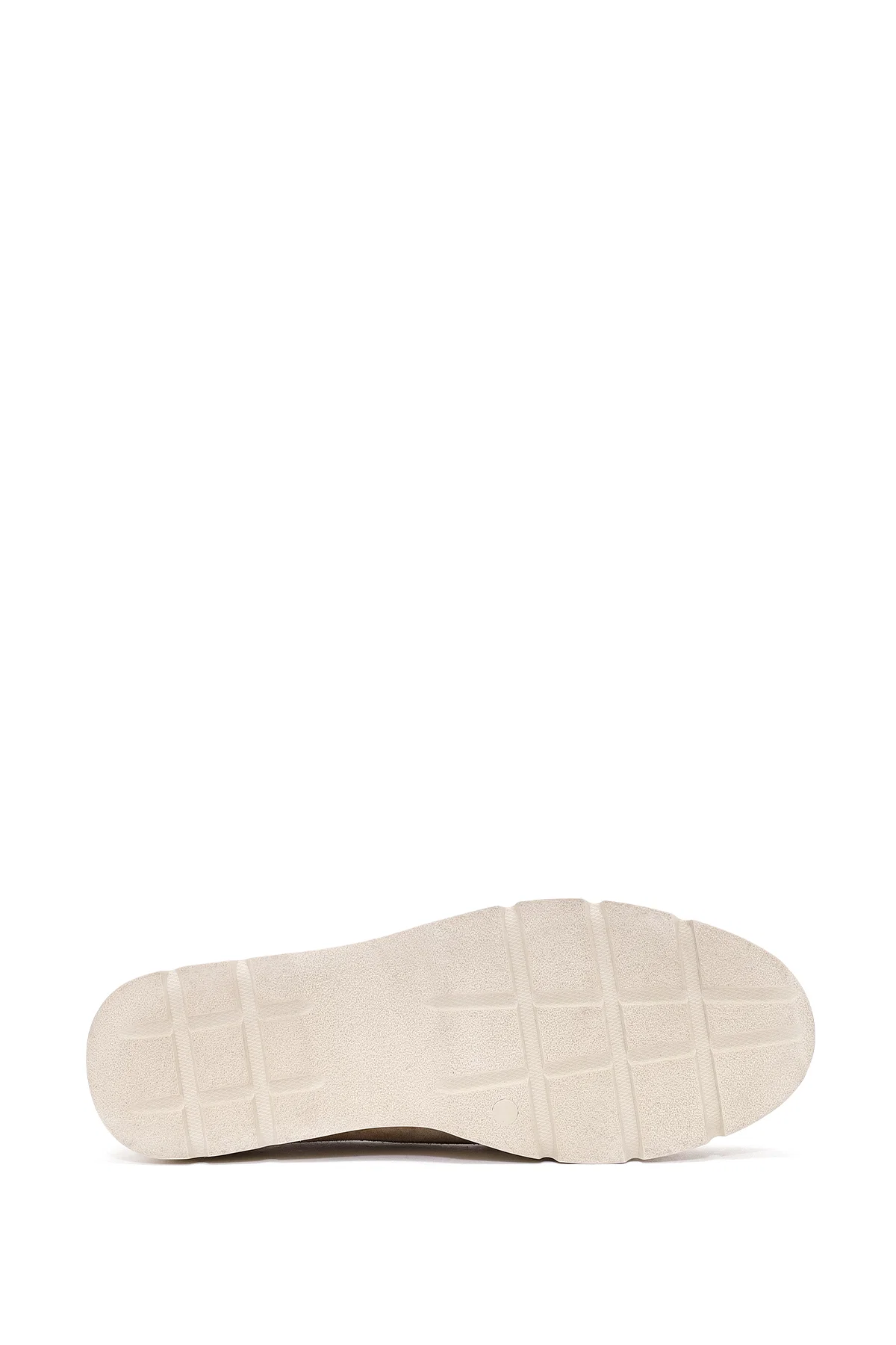 Kadın Bej Toka Detaylı Süet Deri Comfort Loafer - Image 4