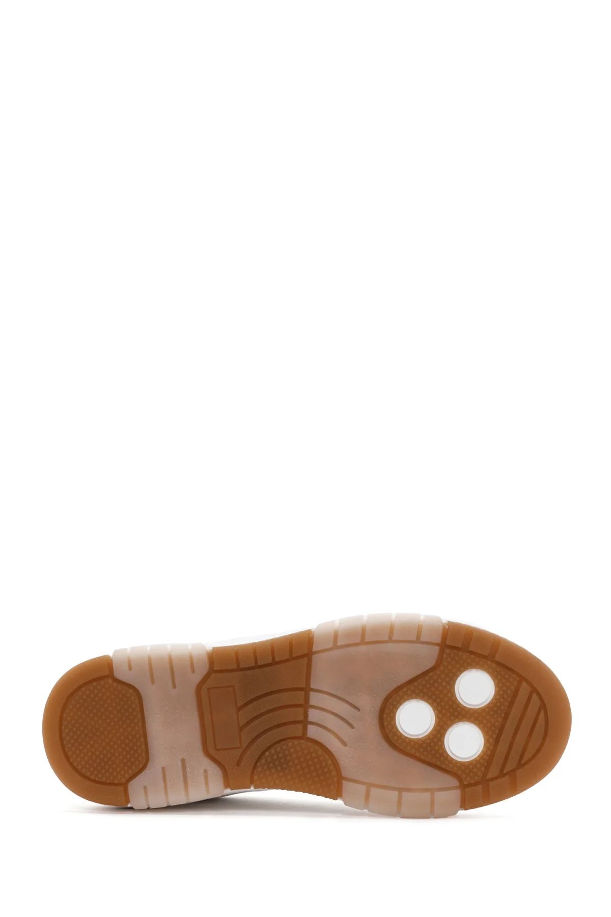 Kadın Beyaz Bağcıklı Deri Sneaker - Image 4