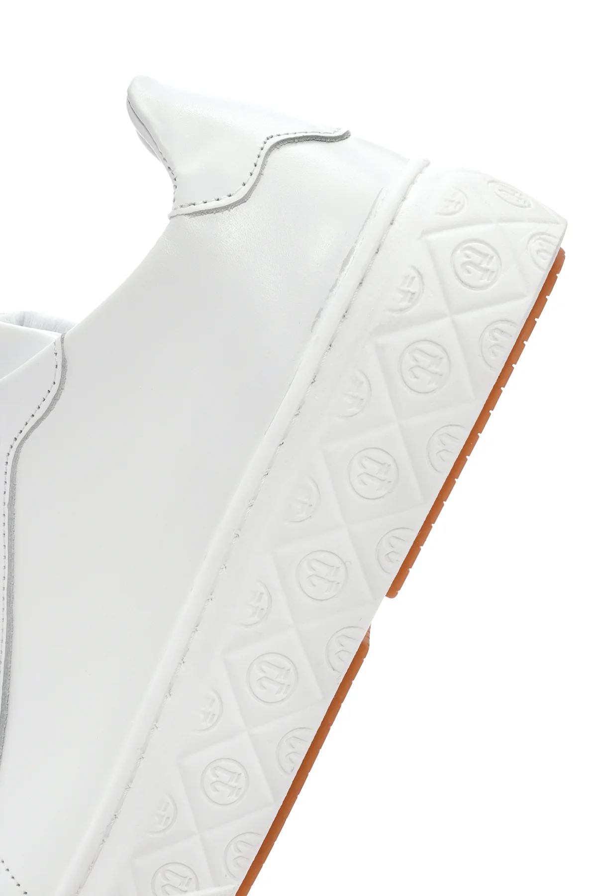 Kadın Beyaz Bağcıklı Deri Sneaker - Image 8
