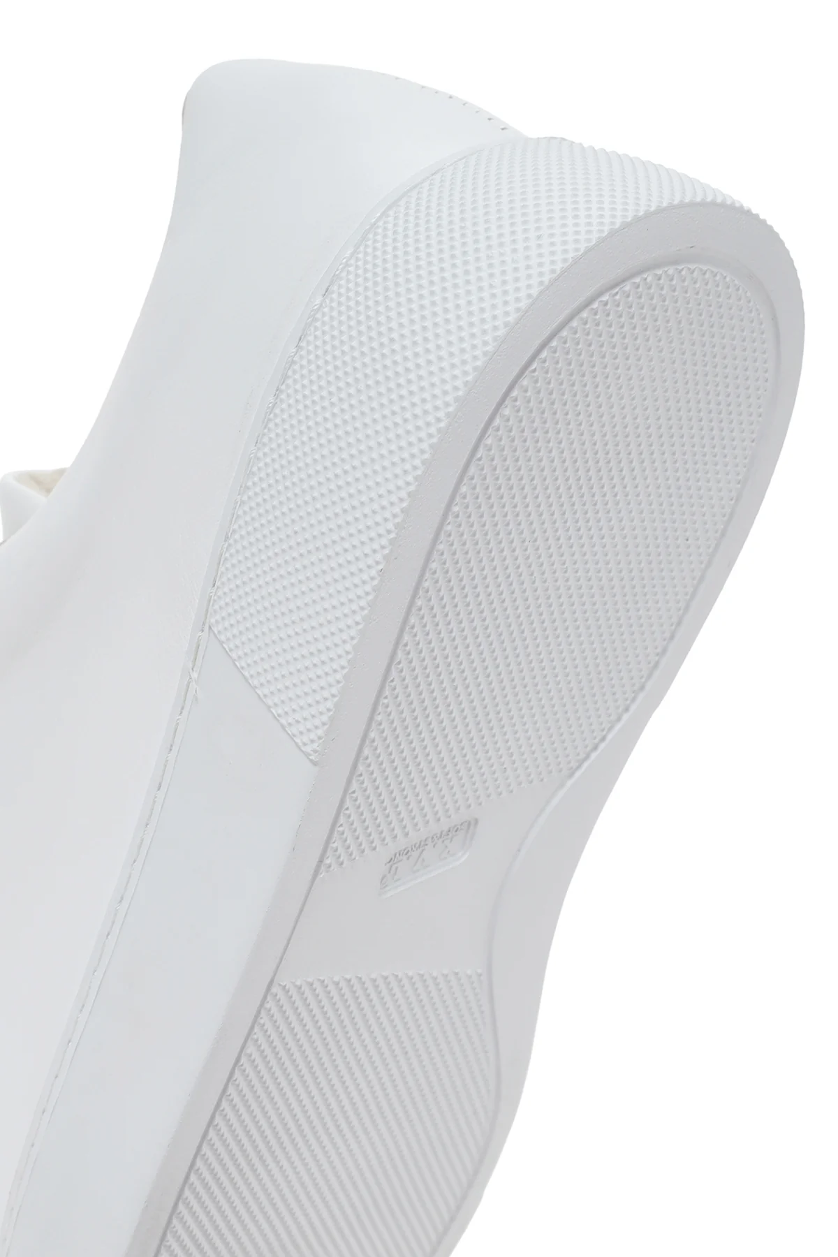 Kadın Beyaz Bağcıklı Deri Sneaker - Image 9