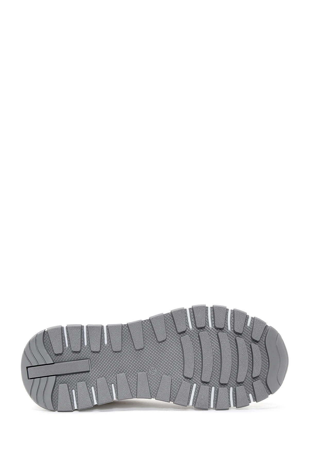 Kadın Beyaz Bağcıklı Deri Sneaker - Image 4