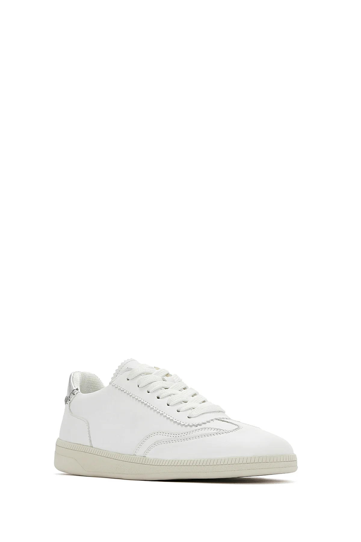 Kadın Beyaz Bağcıklı Deri Sneaker - Image 6