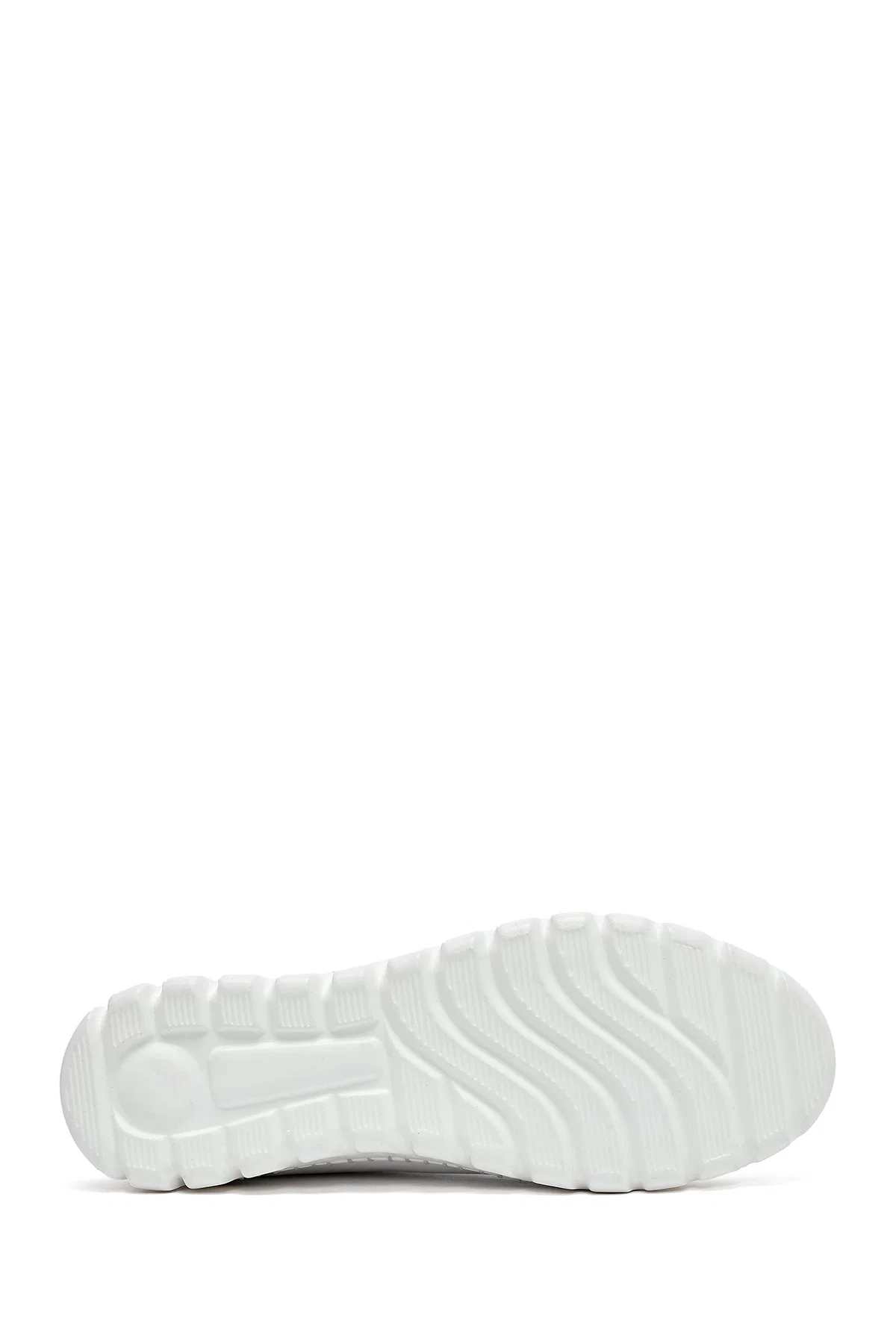 Kadın Beyaz Bağcıklı Deri Sneaker - Image 4
