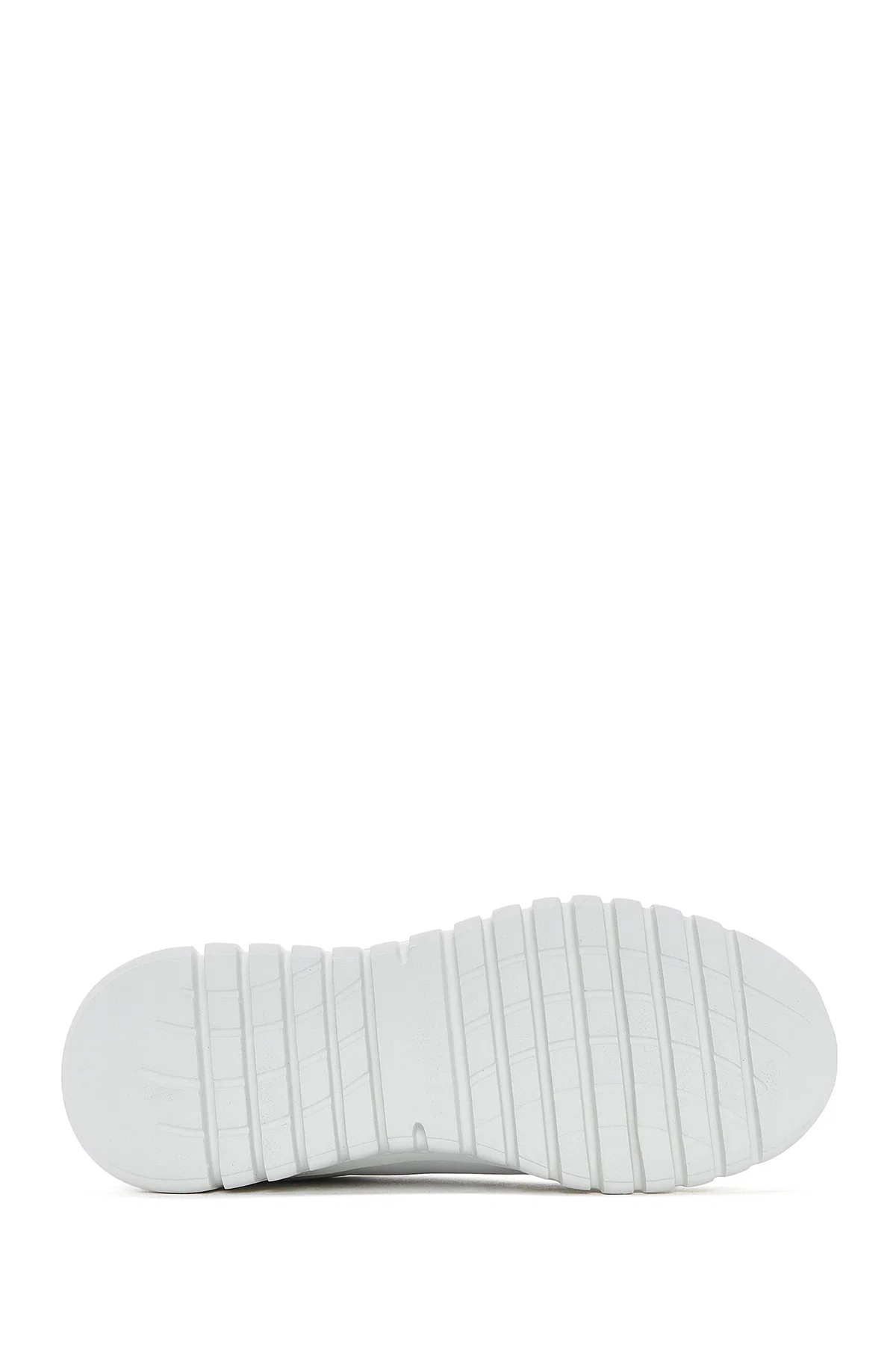Kadın Beyaz Bağcıklı Deri Sneaker - Image 4